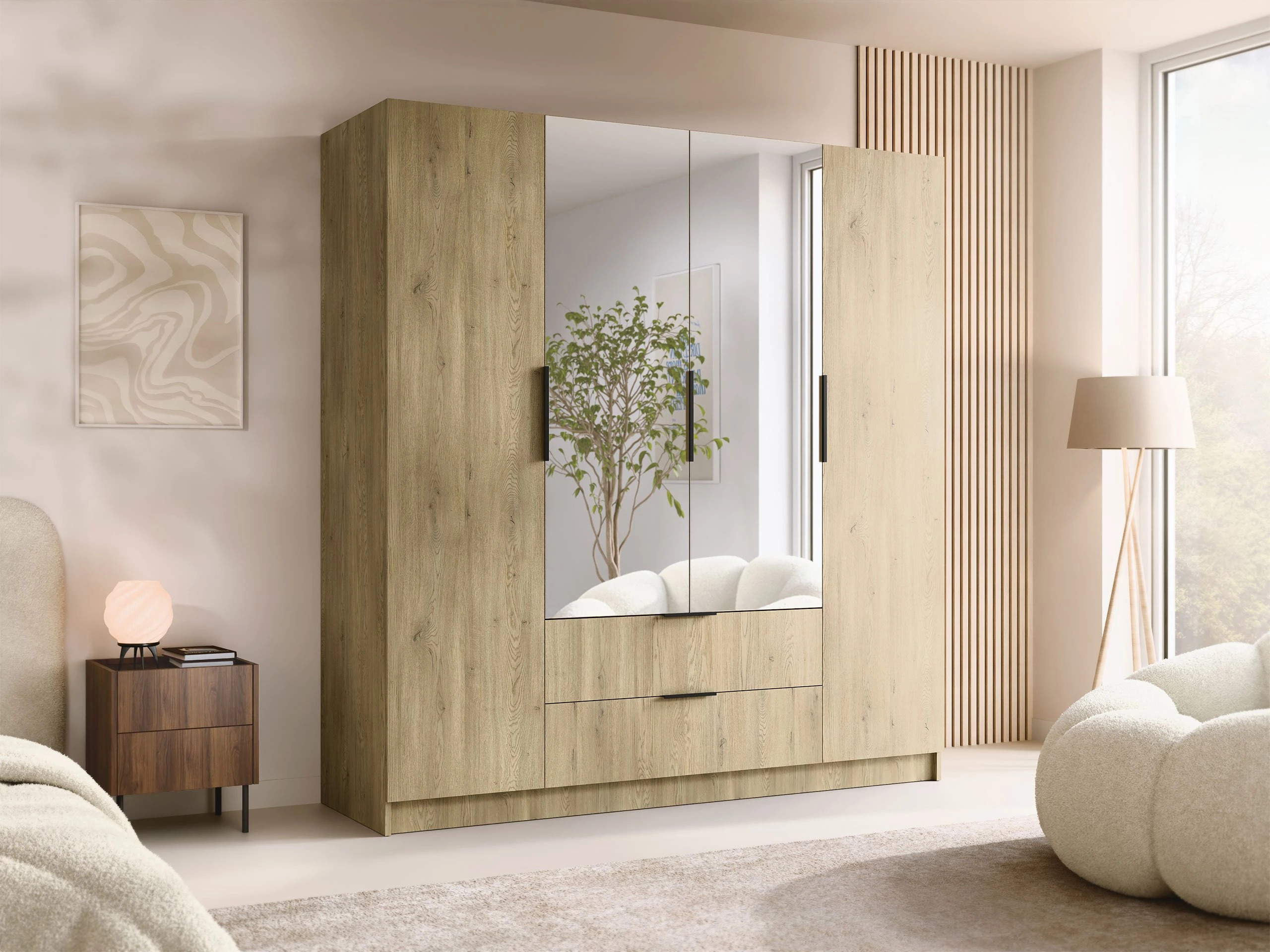 Garderobeskab Closico Cadron II (Egetræ)