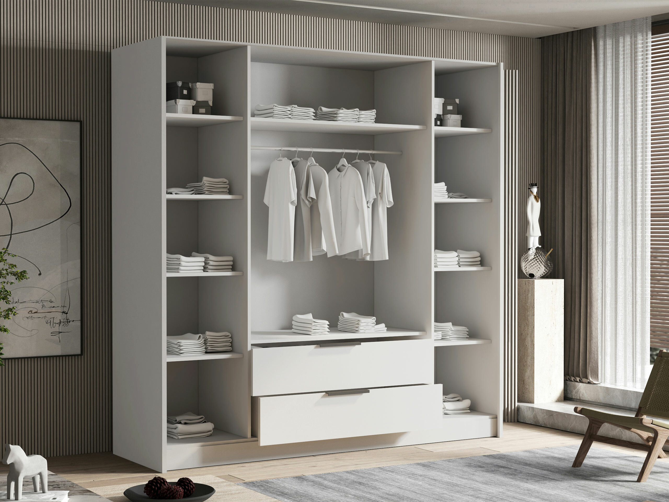 Garderobeskab Closico Cadron II (Hvid)