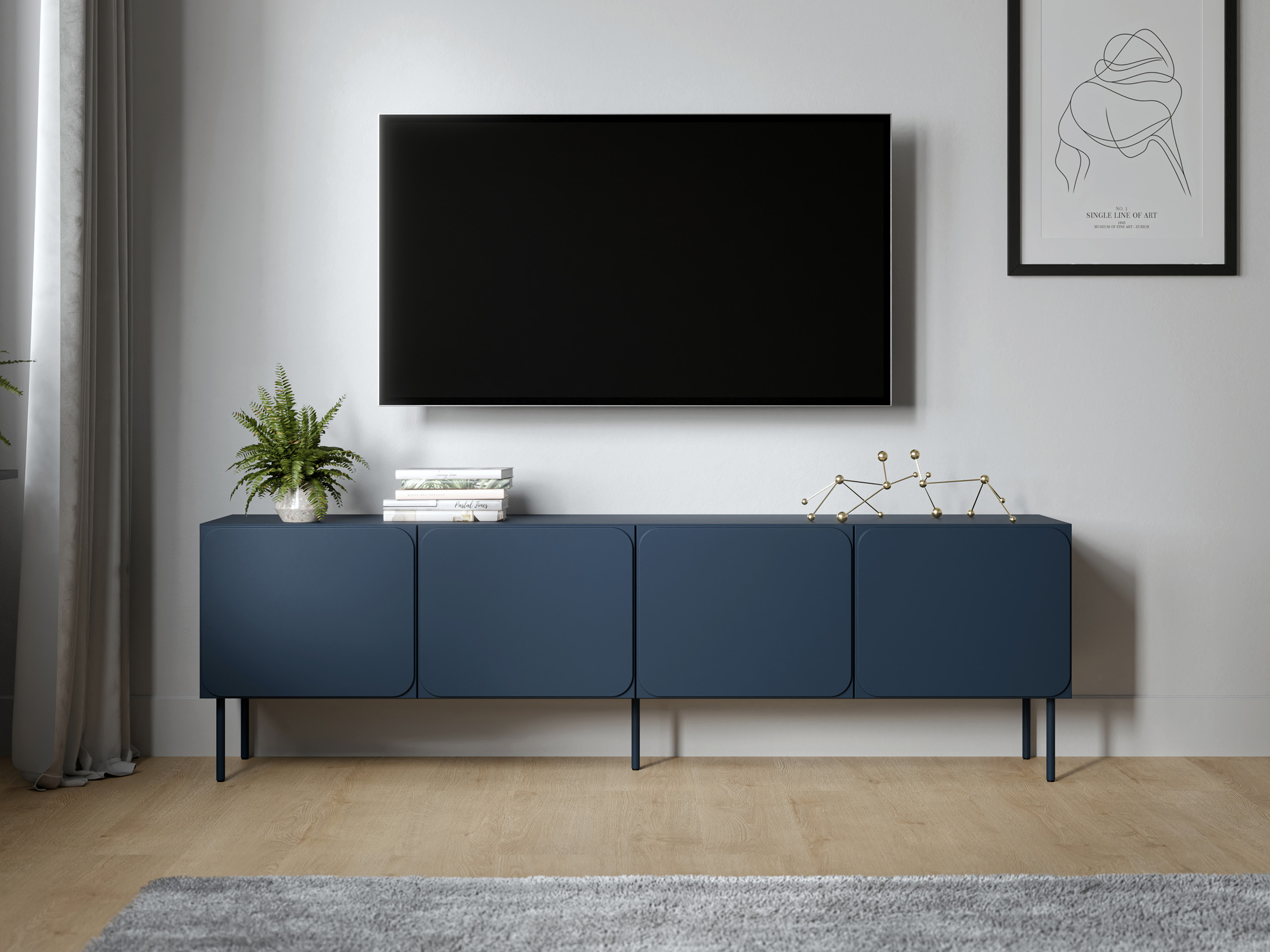 TV-bord Fentore 101 (Indigo)