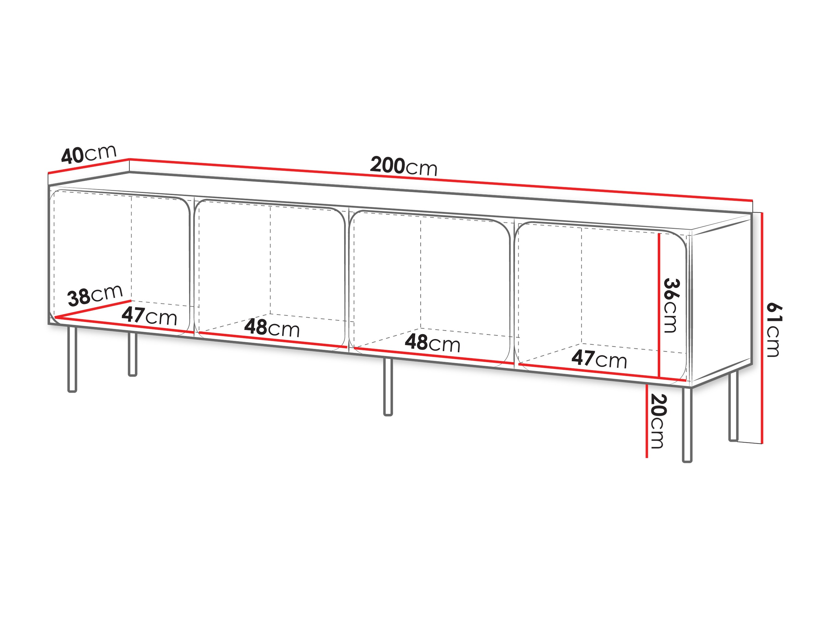 TV-bord Fentore 101 (Kashmir)