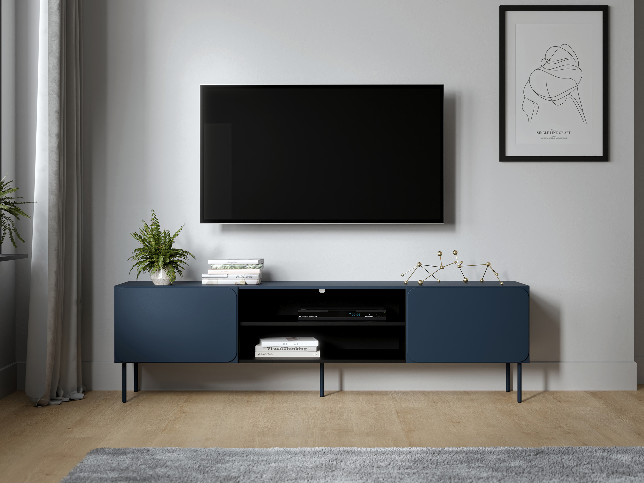 TV-bord Fentore 102 (Indigo)