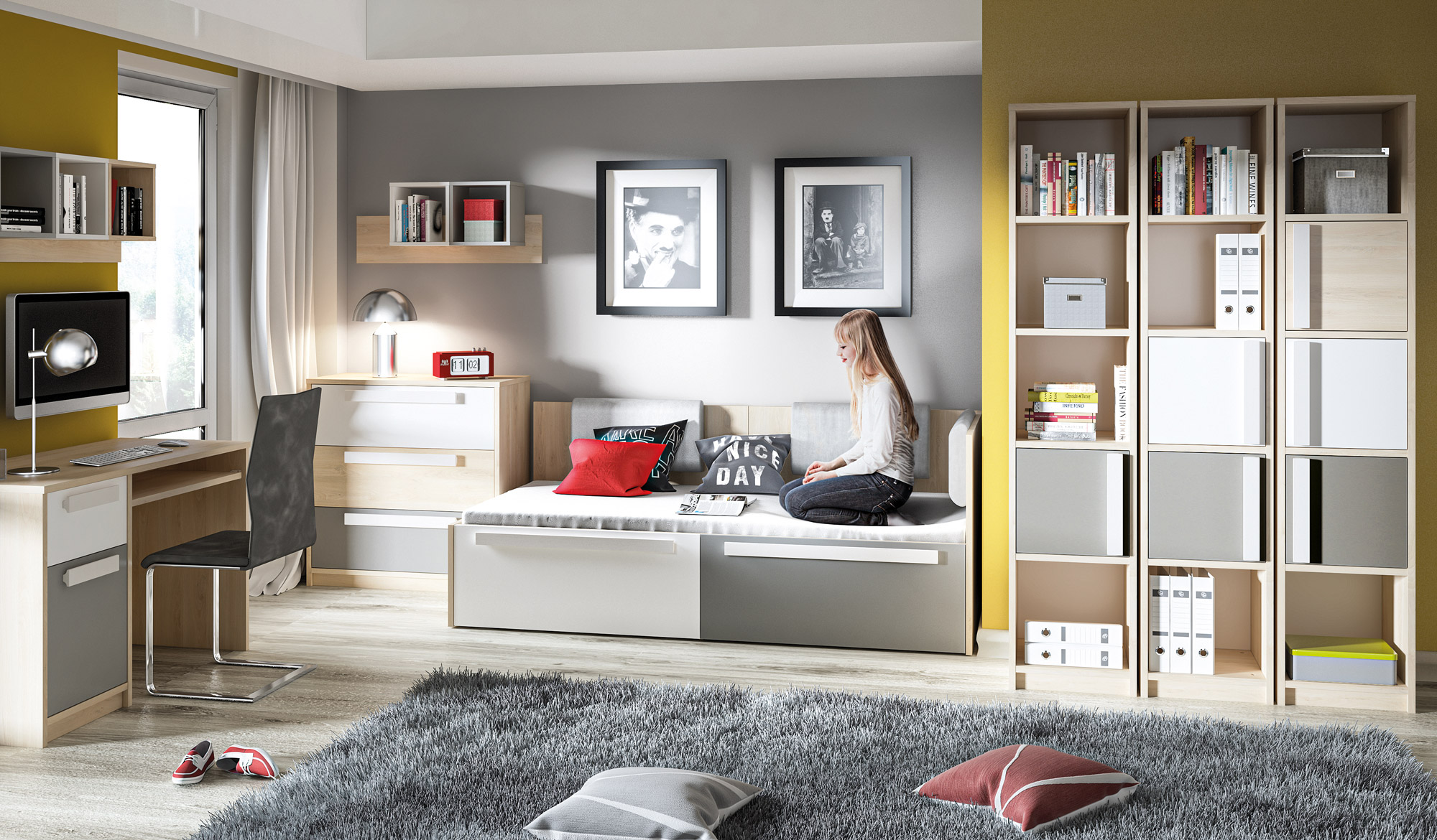 Vægreol Tivruve 112 (Grå)