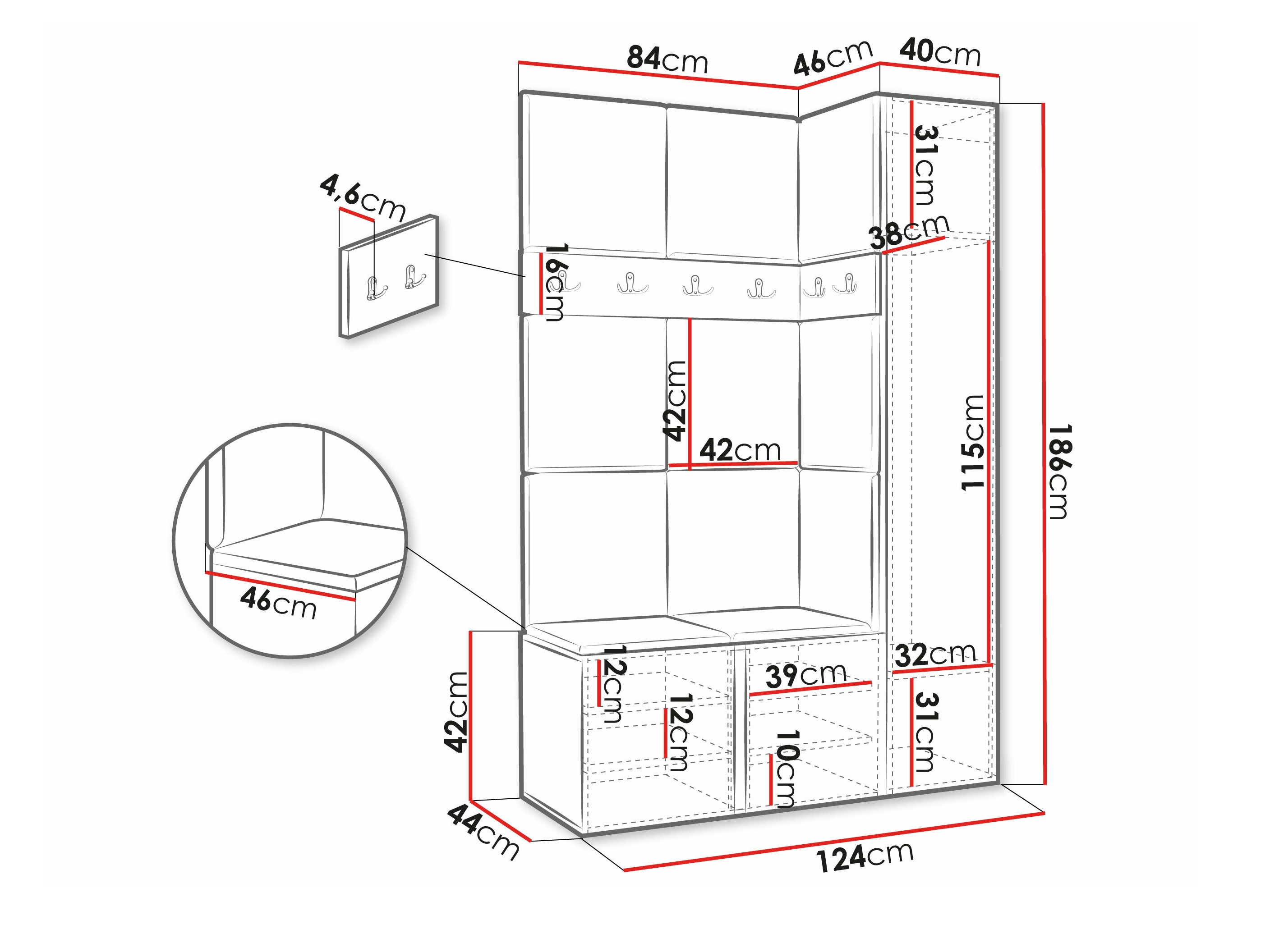 Entrésæt Hartford 471 (Hvid)