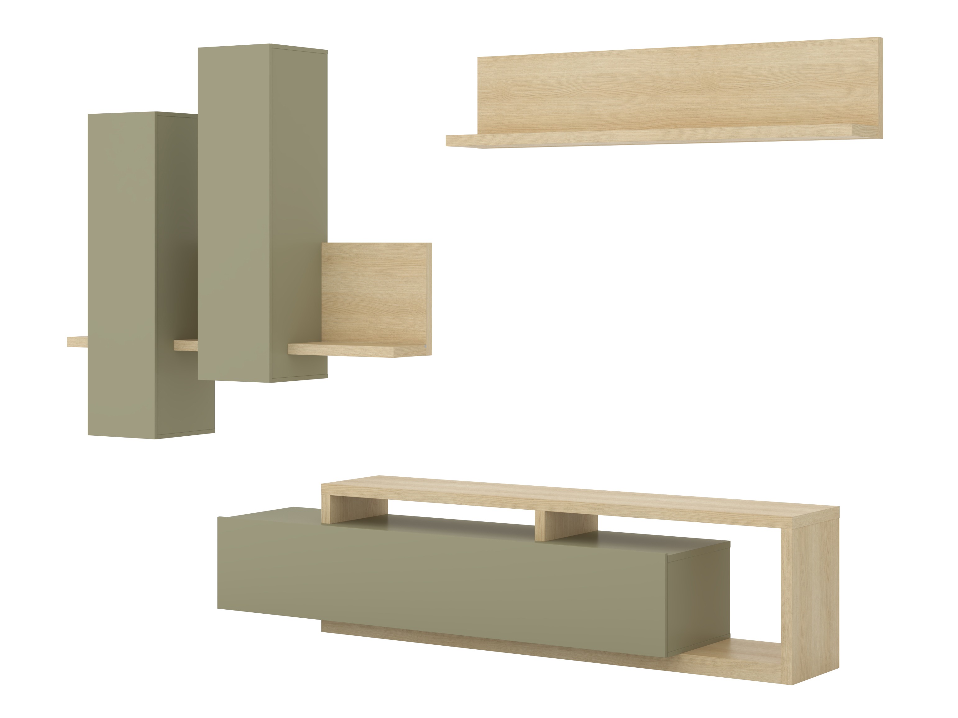 Stuemøbelsæt Lutiva 100 (Eukalyptus + Egetræ)