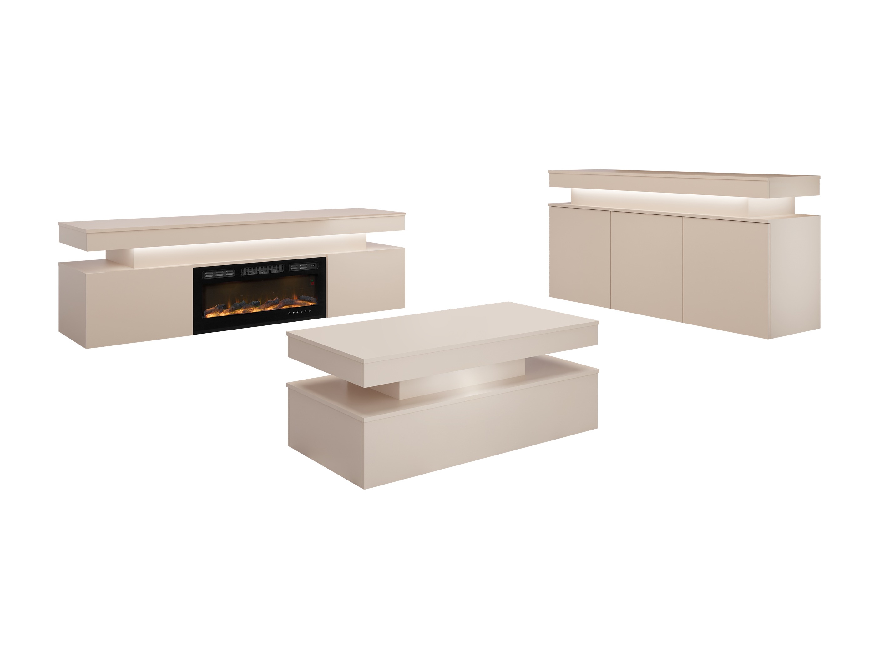 Stuemøbelsæt Monfero I (Lysebrun)