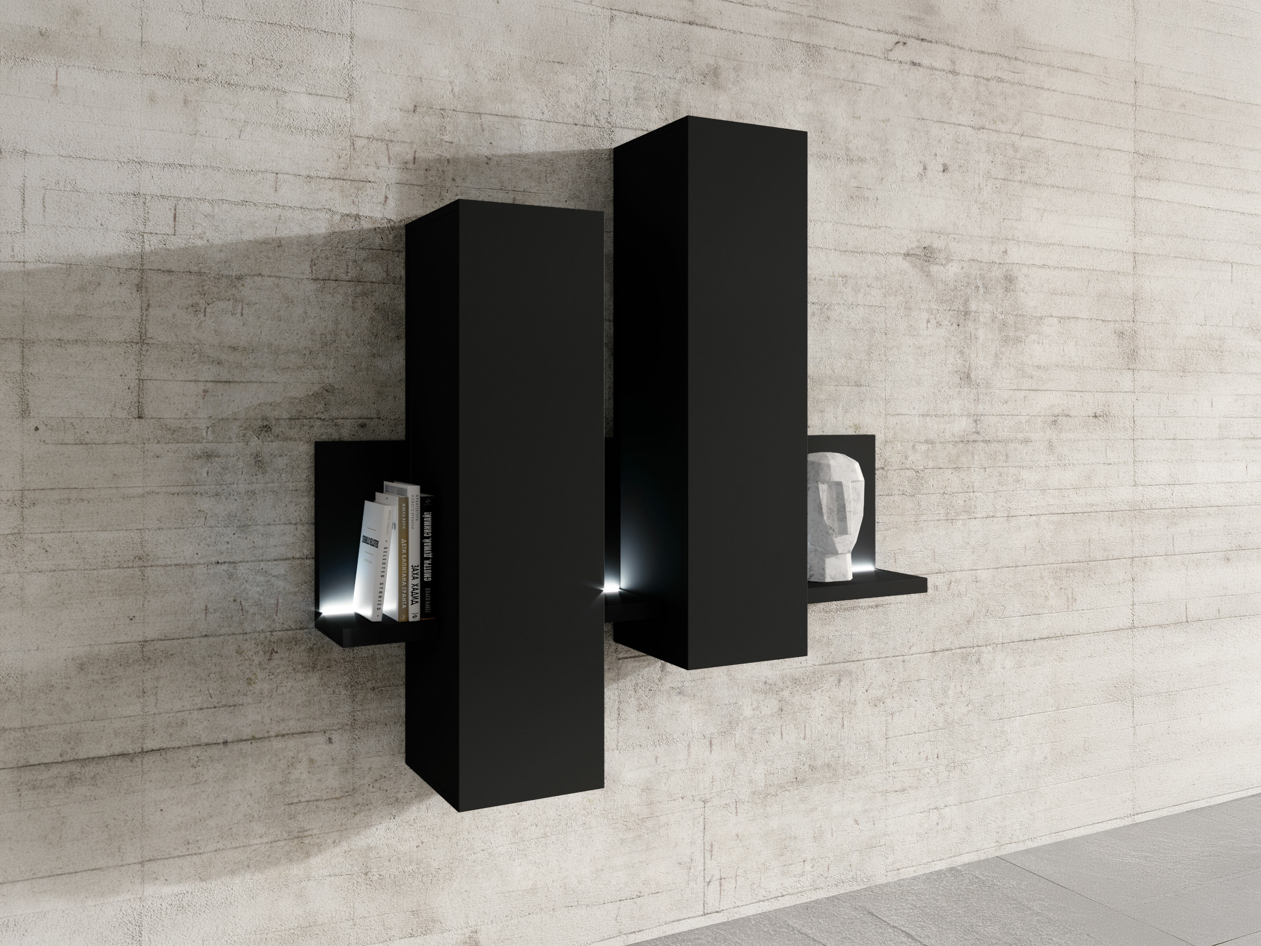 Vægskab Lutiva 101 (Mat sort)