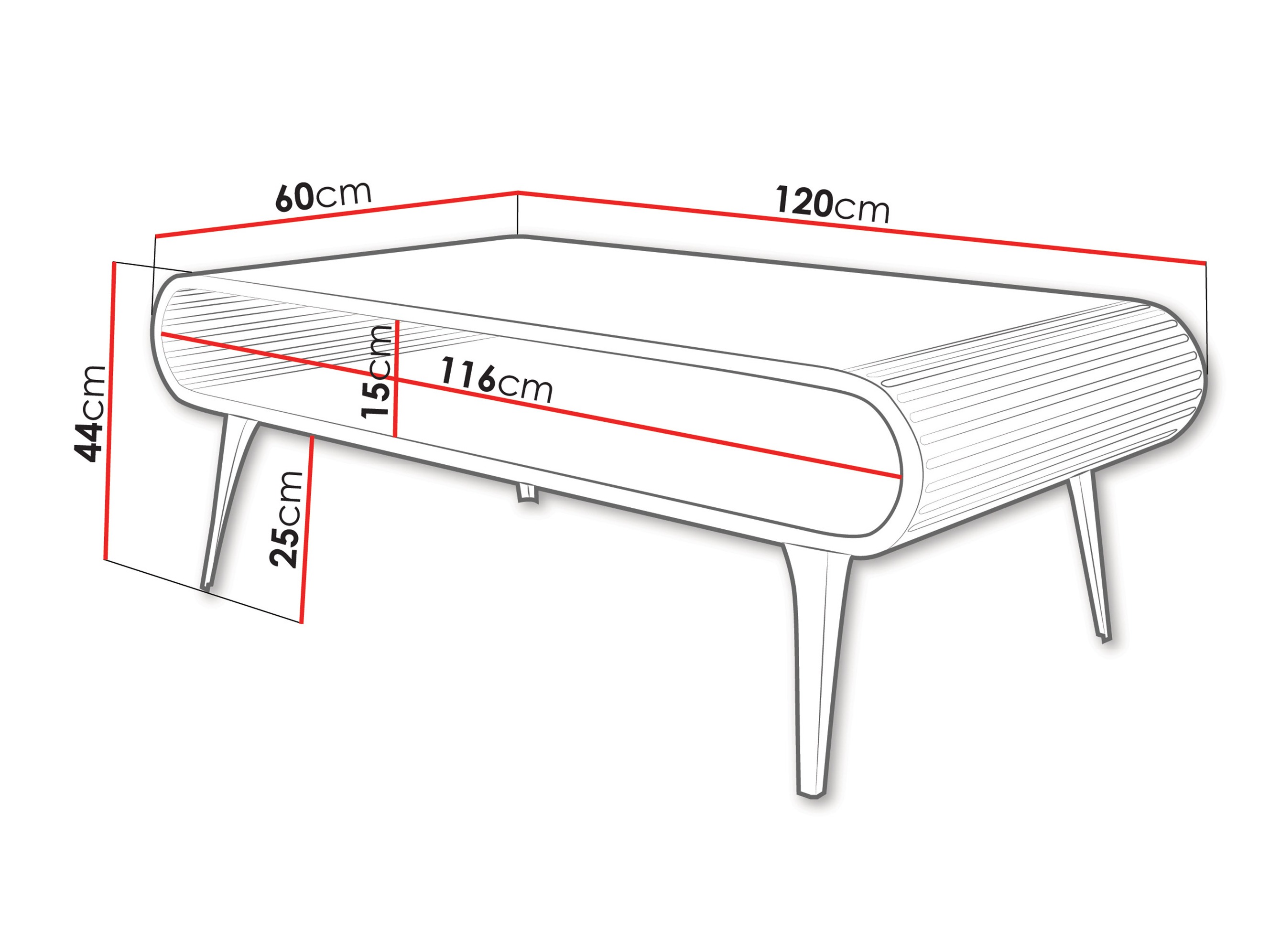 Sofabord Oswego 161 (Sort marmor)