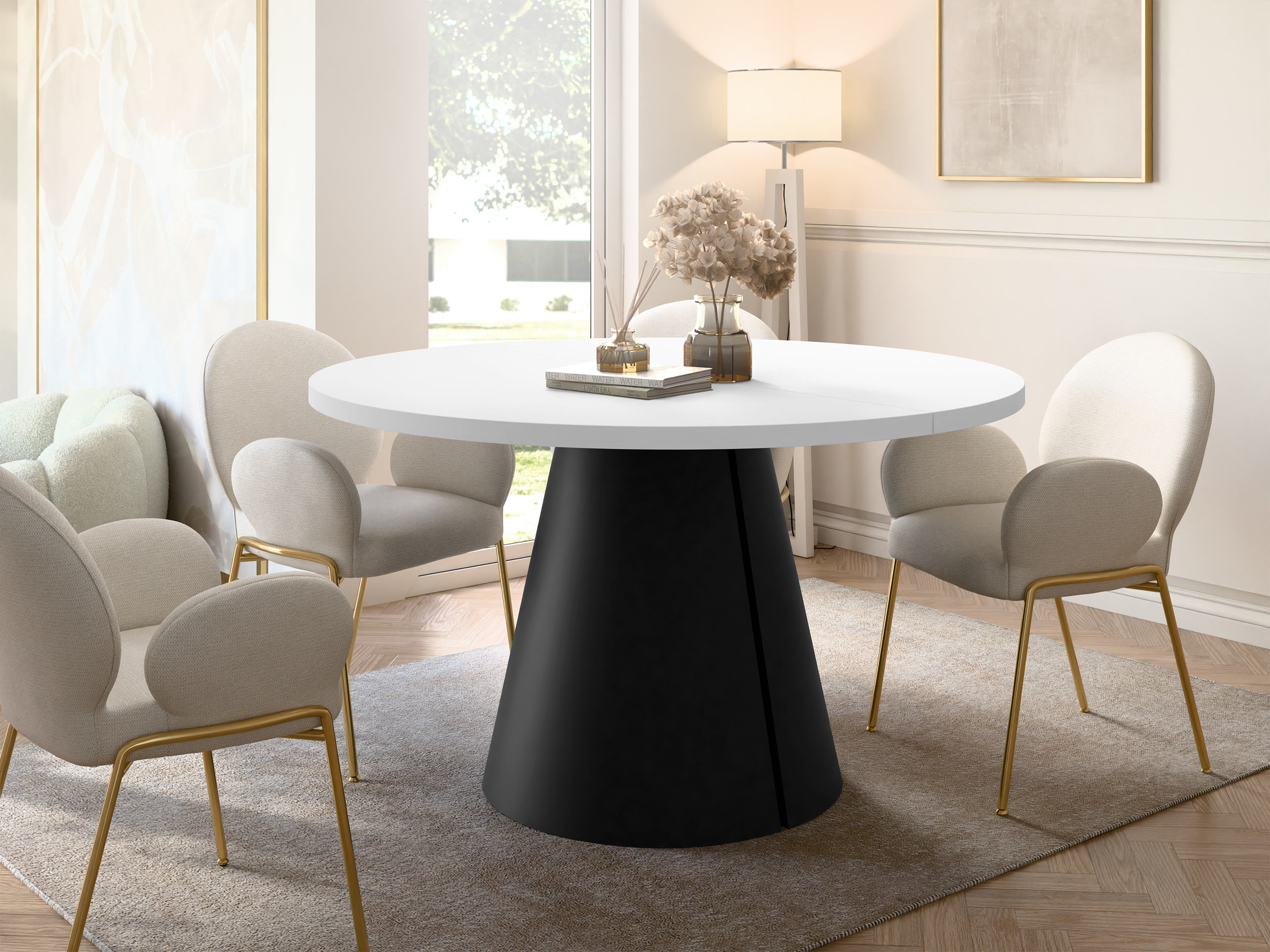 Bord Oswego 165 (Hvid)