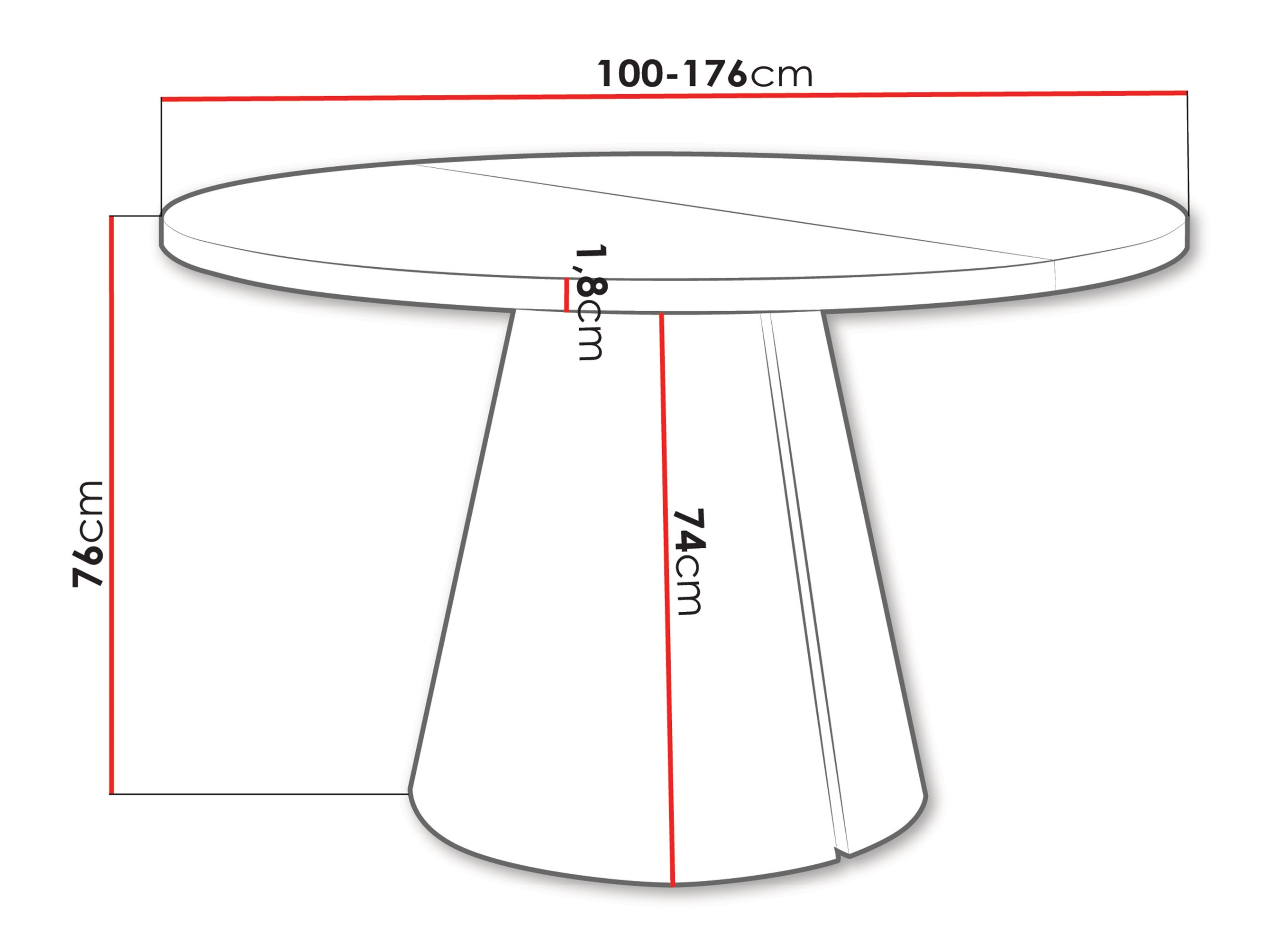 Bord Oswego 166 (Egetræ)