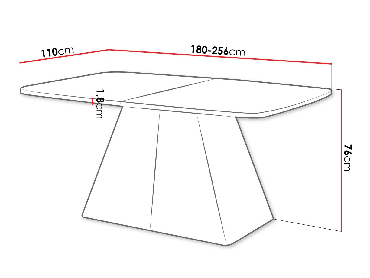 Bord Oswego 170 (Hvid)