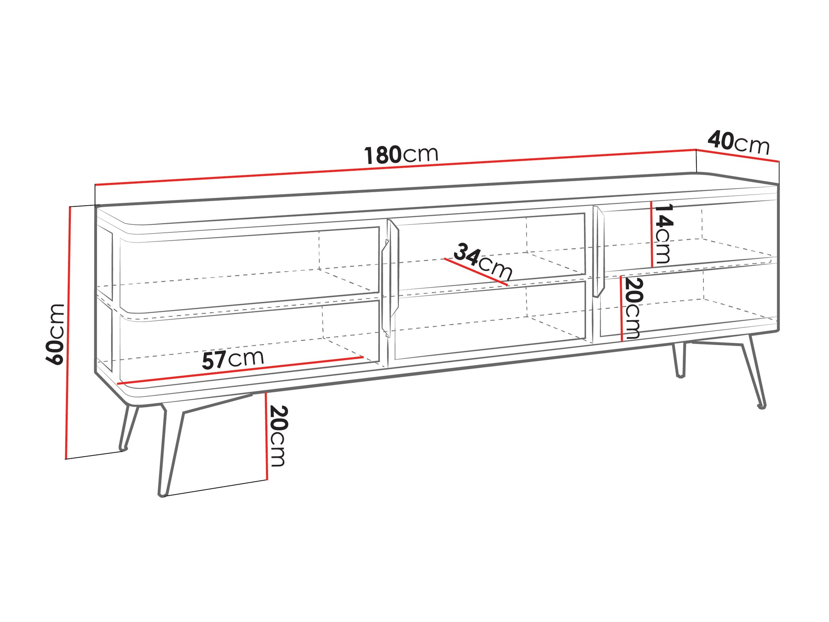 TV-bord Camfelo 102 (Sort)