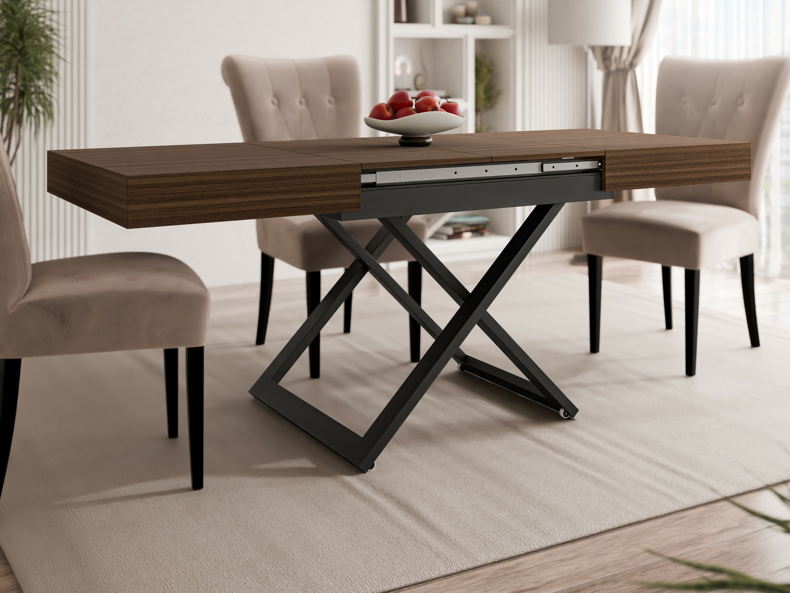 Transformer sofabord Oswego 171 (Valnød)