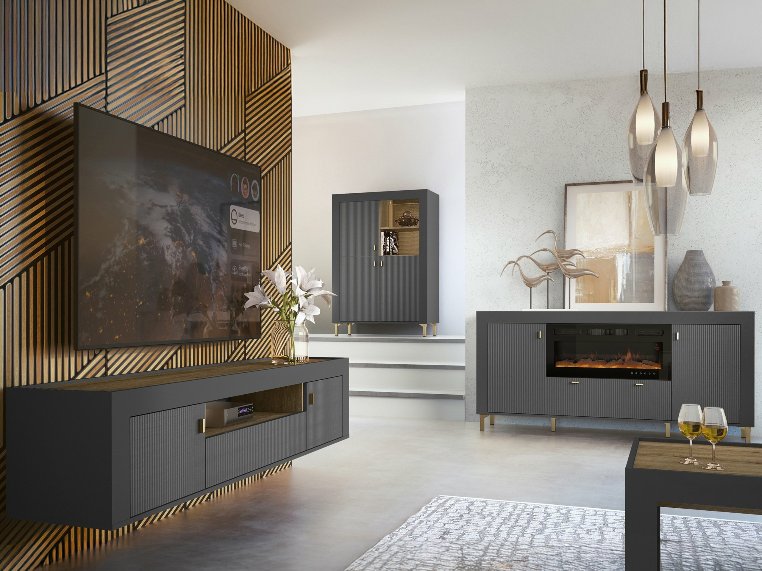 Stuemøbelsæt Mormavu 115 (Mat sort)