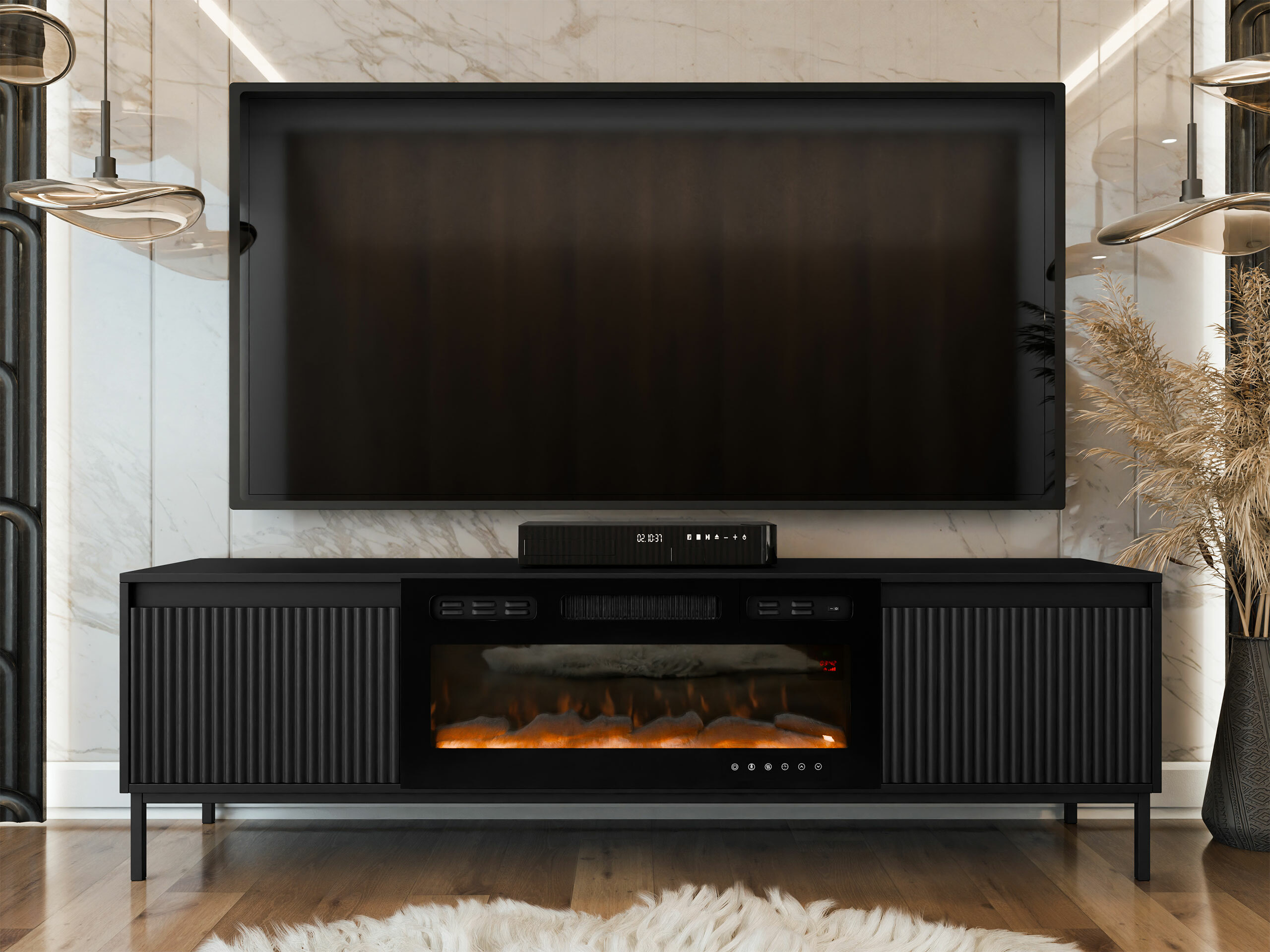 TV-bord Comfivo Delruva III (Sort)