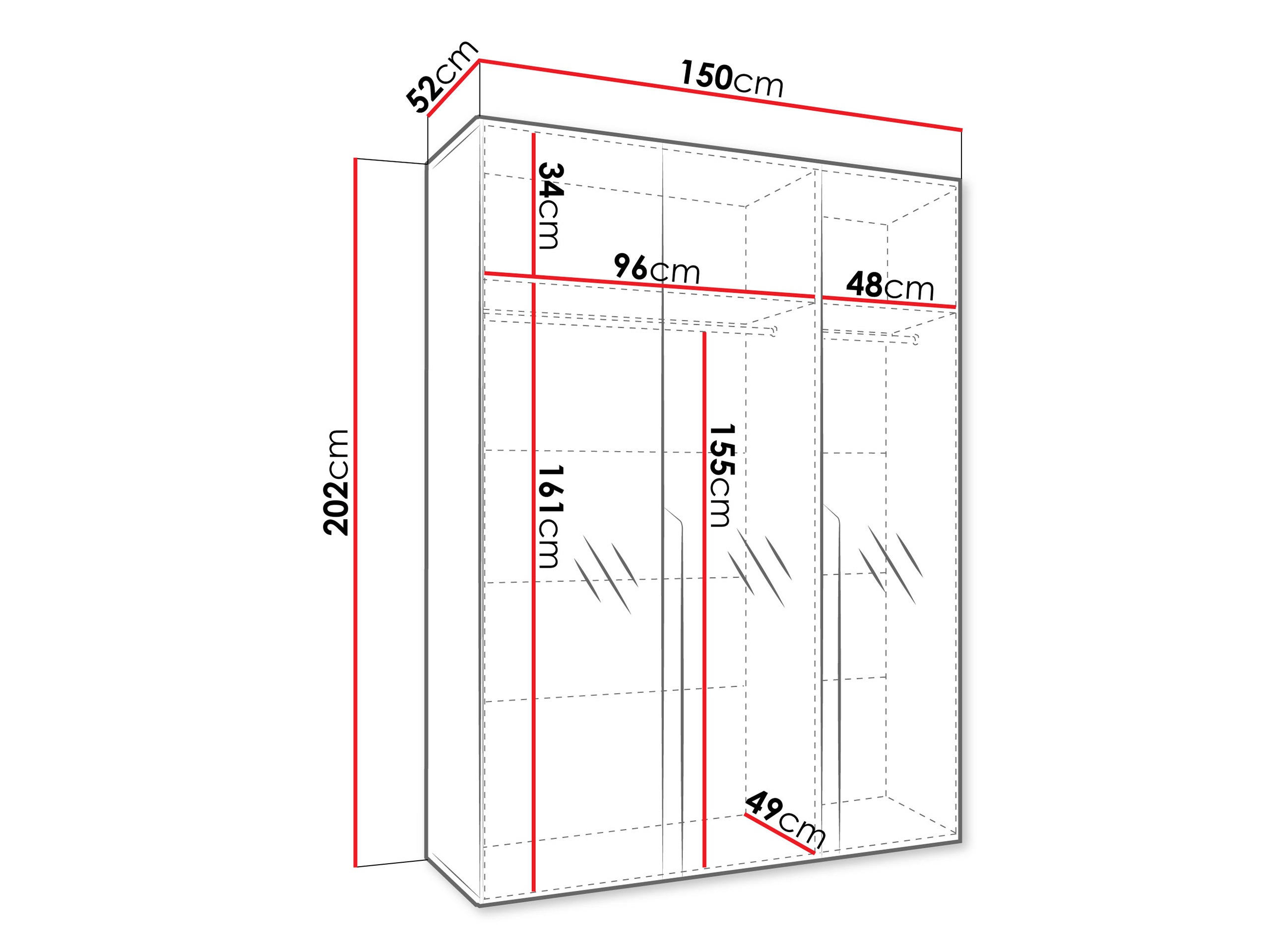 Garderobeskab Hartford 590 (Kashmir)