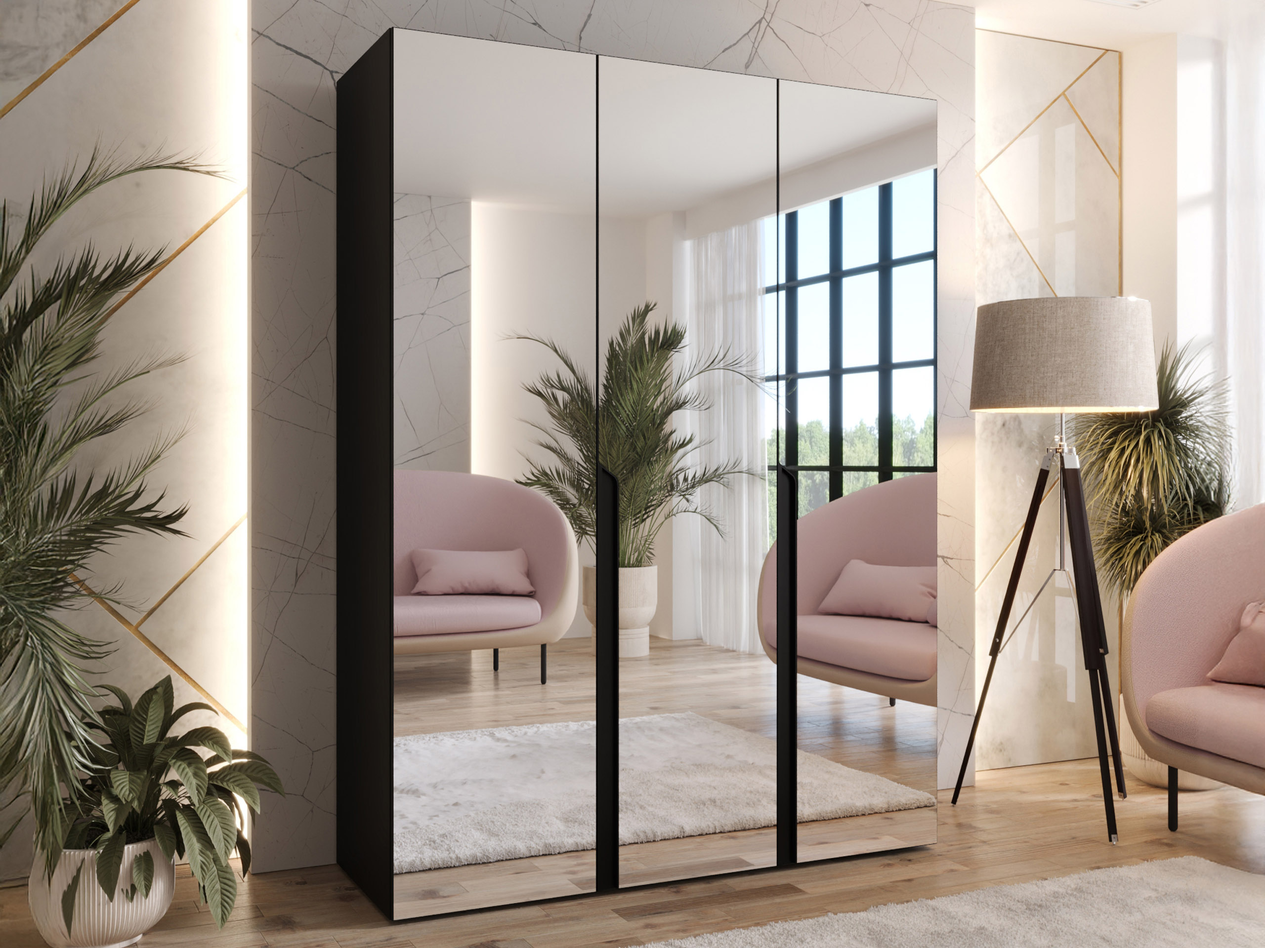 Garderobeskab Hartford 590 (Sort)