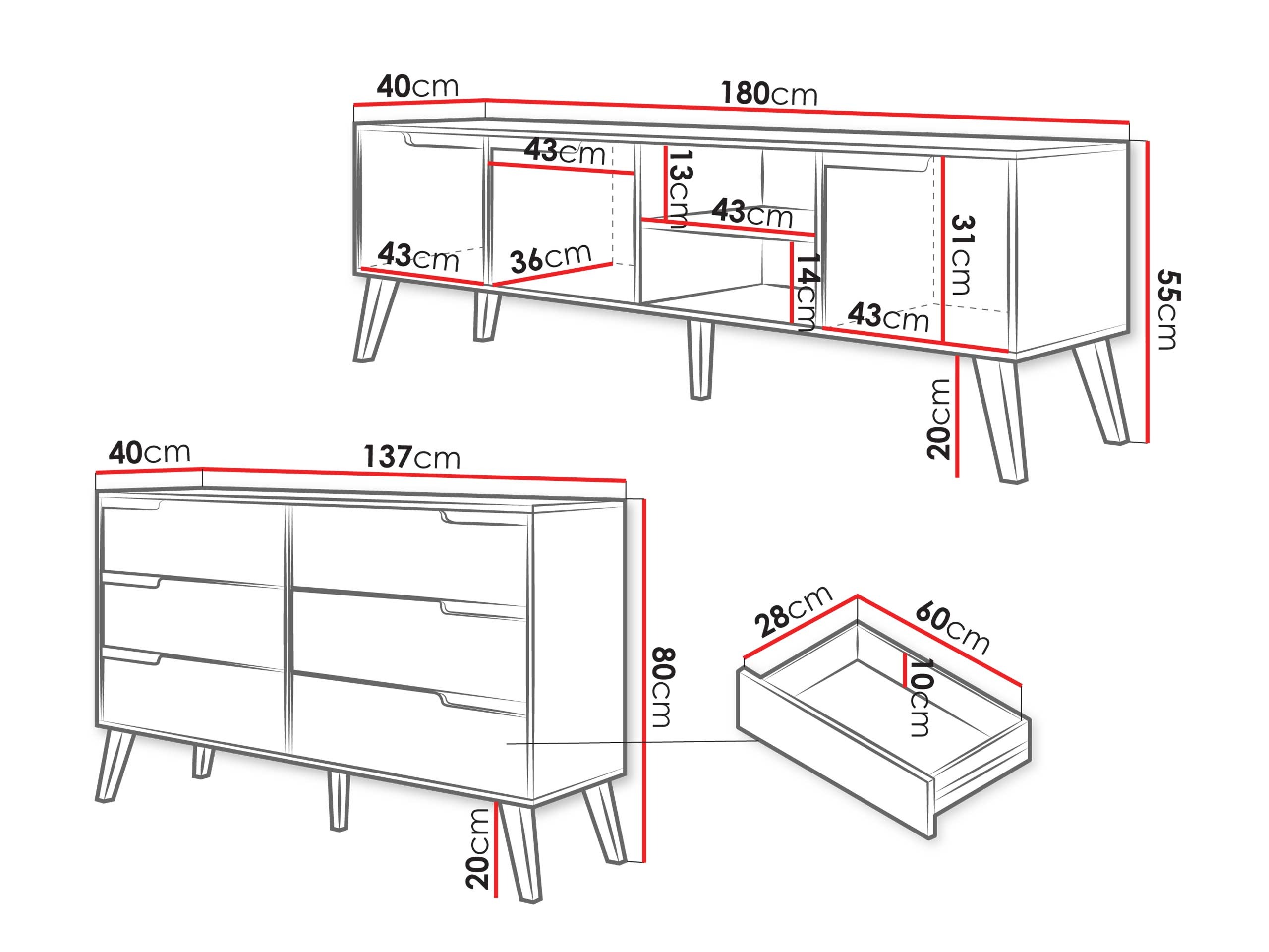 Stuemøbelsæt Elbtive 105 (Kashmir)