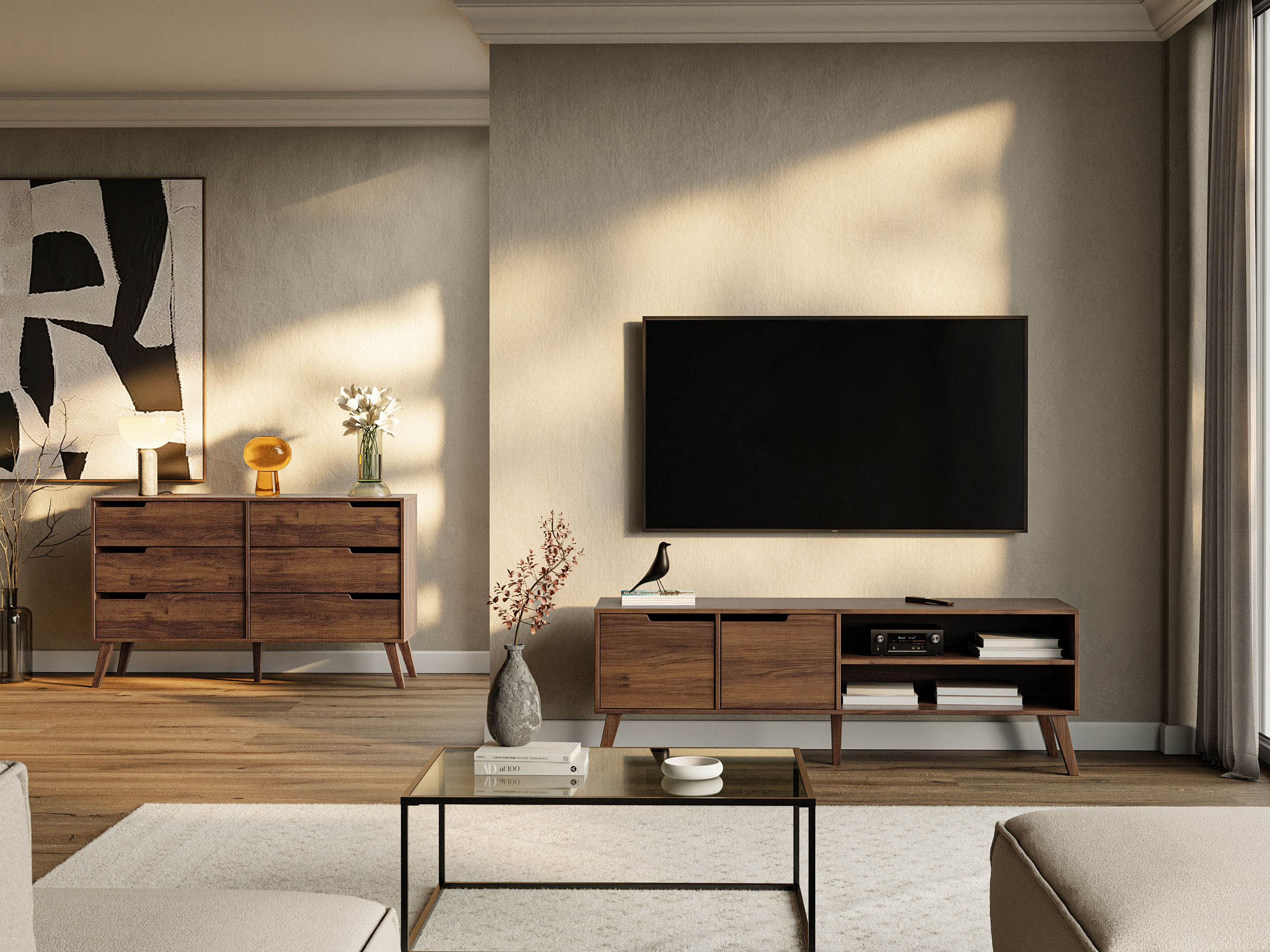 Stuemøbelsæt Otis II (Valnød)