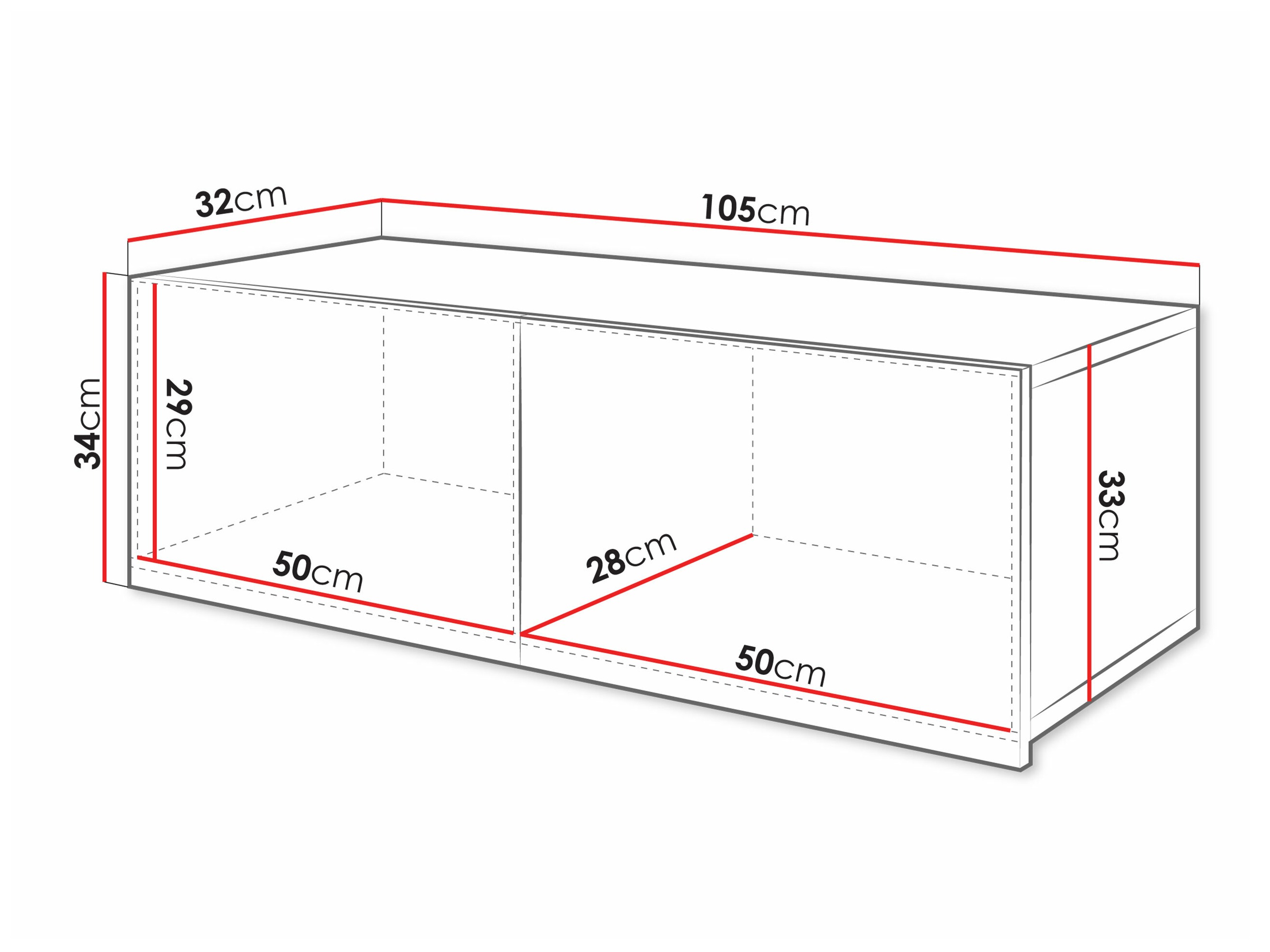 Vægskab Remus (Sort + Blank sort)