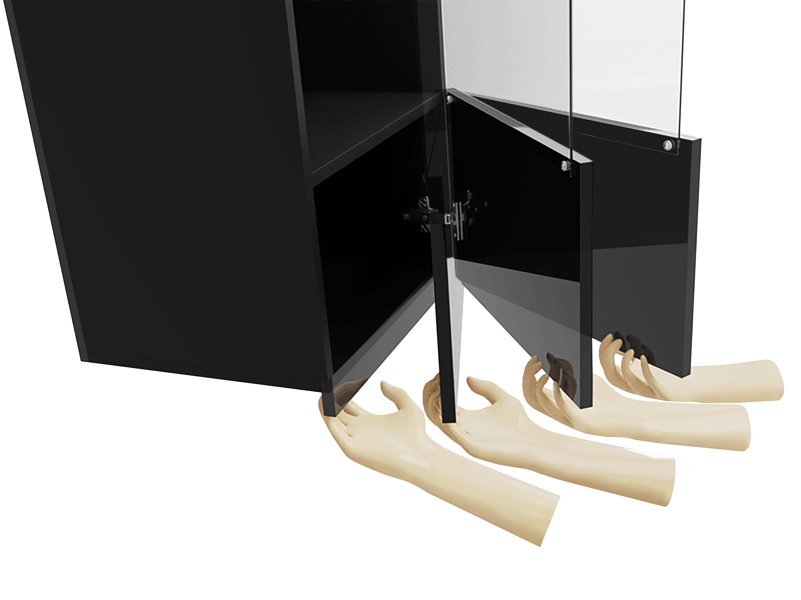 Stuemøbelsæt Remus IV (Sort + Blank sort)