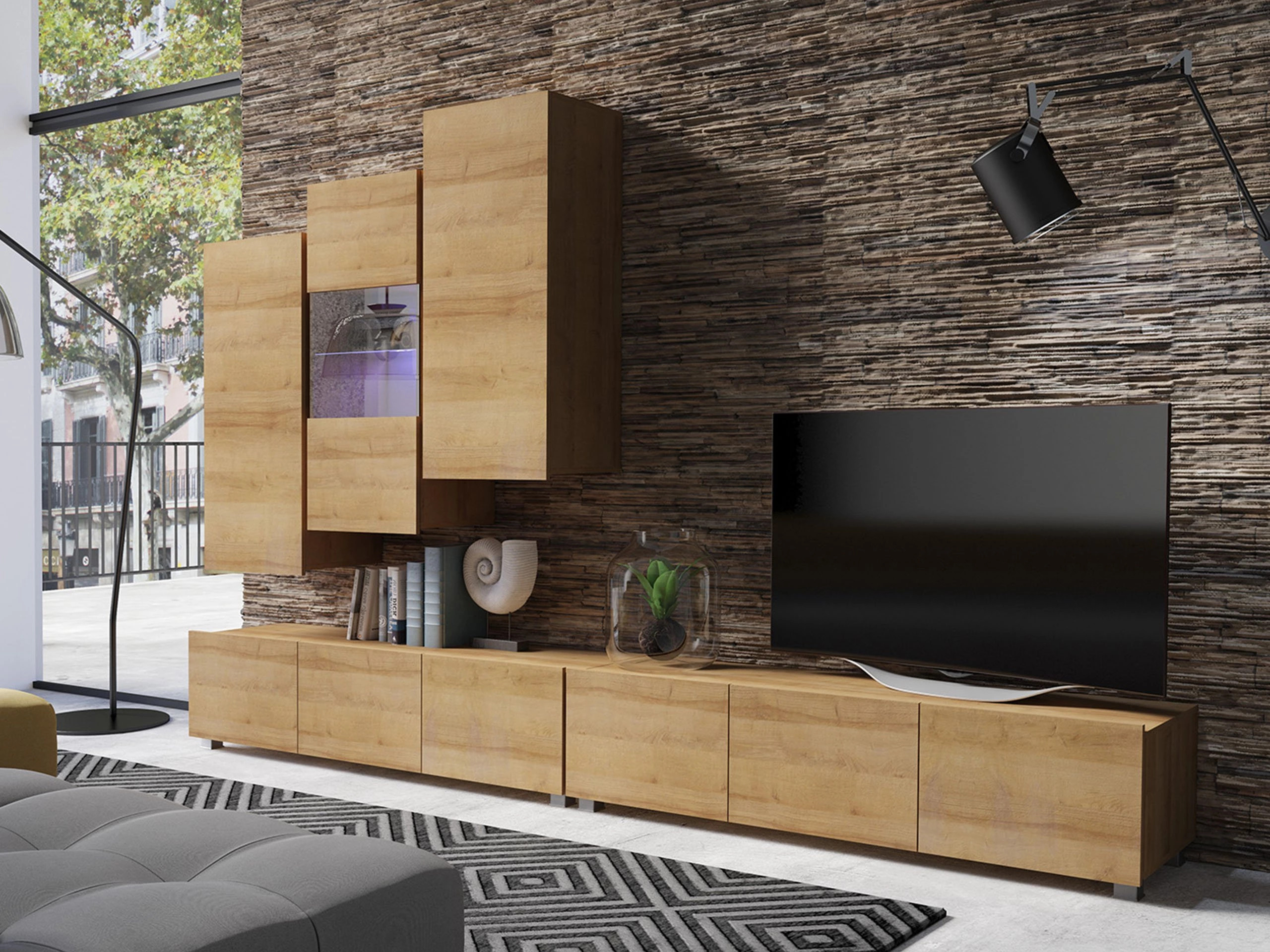 Stuemøbelsæt Remus XVII (Gylden eg)