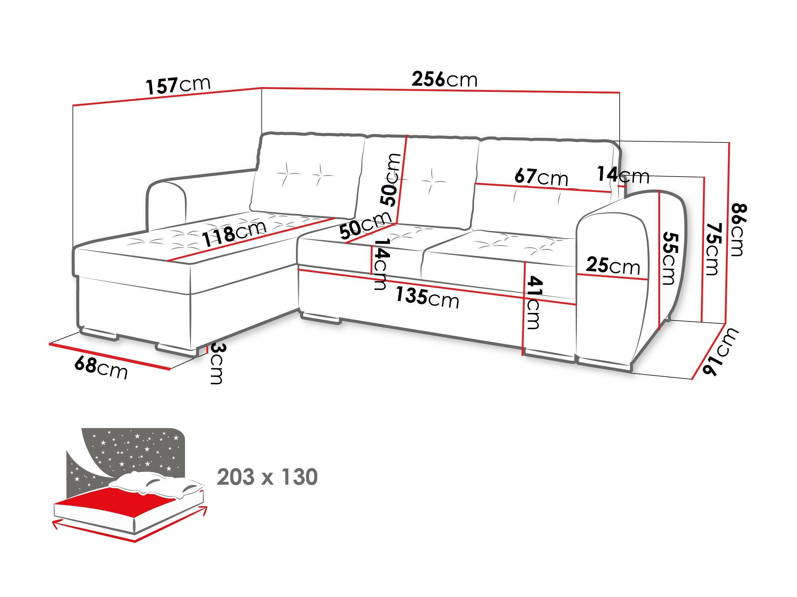Hjørnesofa Muncie 109 (Manila 07)