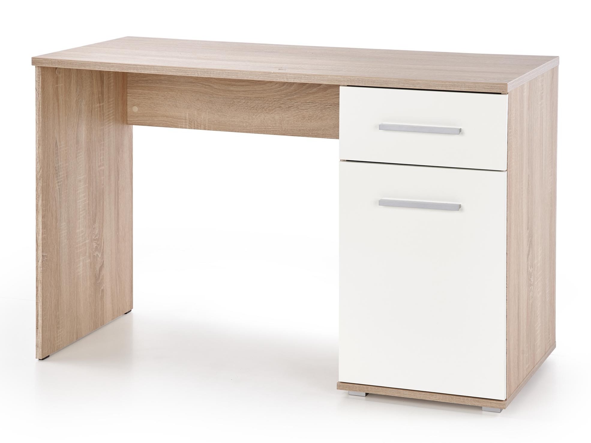 Skrivebord Cirveso 114 (Sonoma eg + Glansfuld hvid)