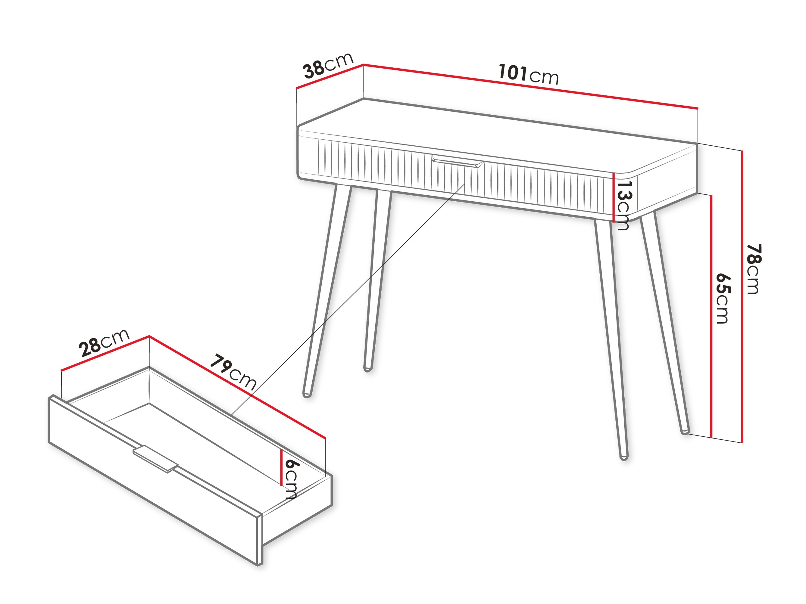 Konsolbord Lectum (Beige)