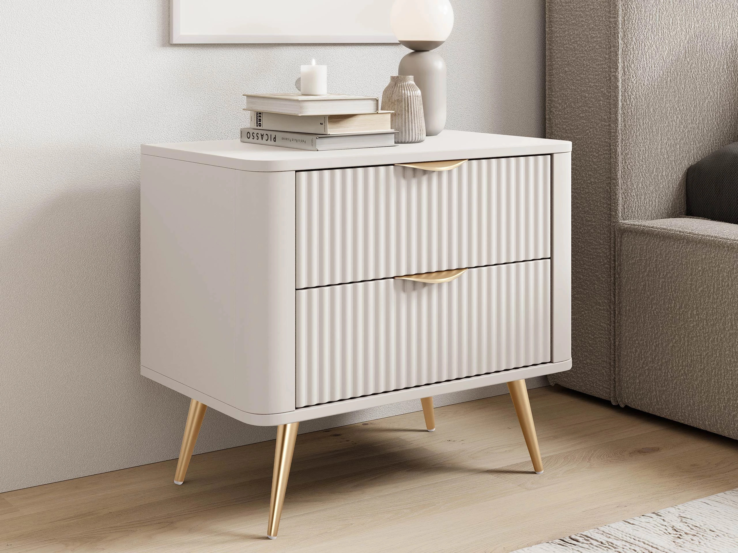 Sengebord Lectum (Beige)
