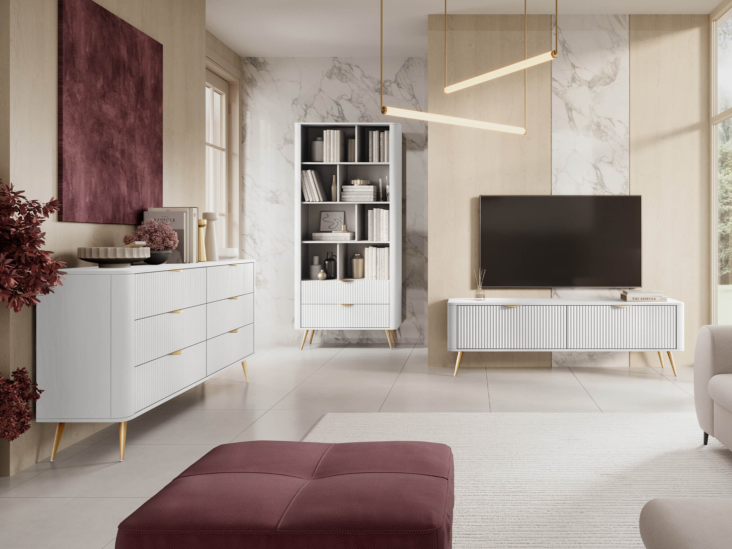 Stuemøbelsæt Ioca II (Hvid)