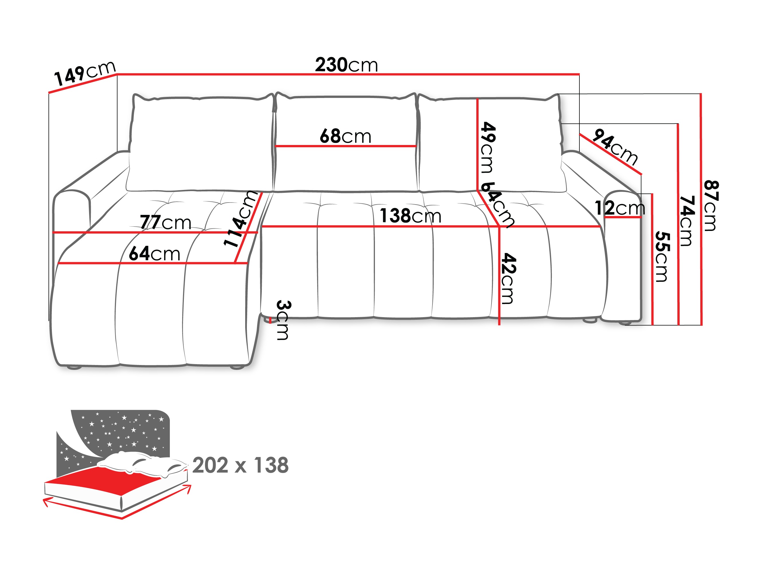 Hjørnesofa Specio (Polo 872)