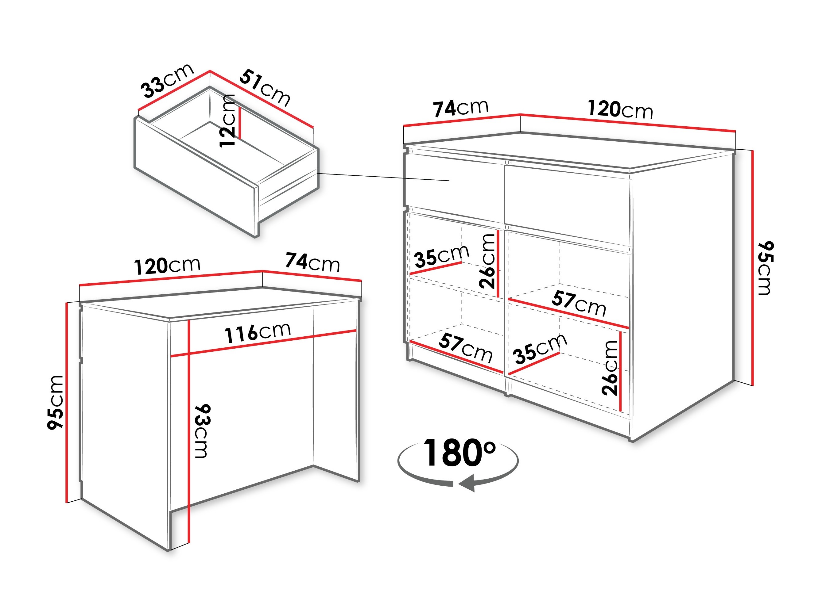 Køkkenø Comfivo Cantal (Hvid)