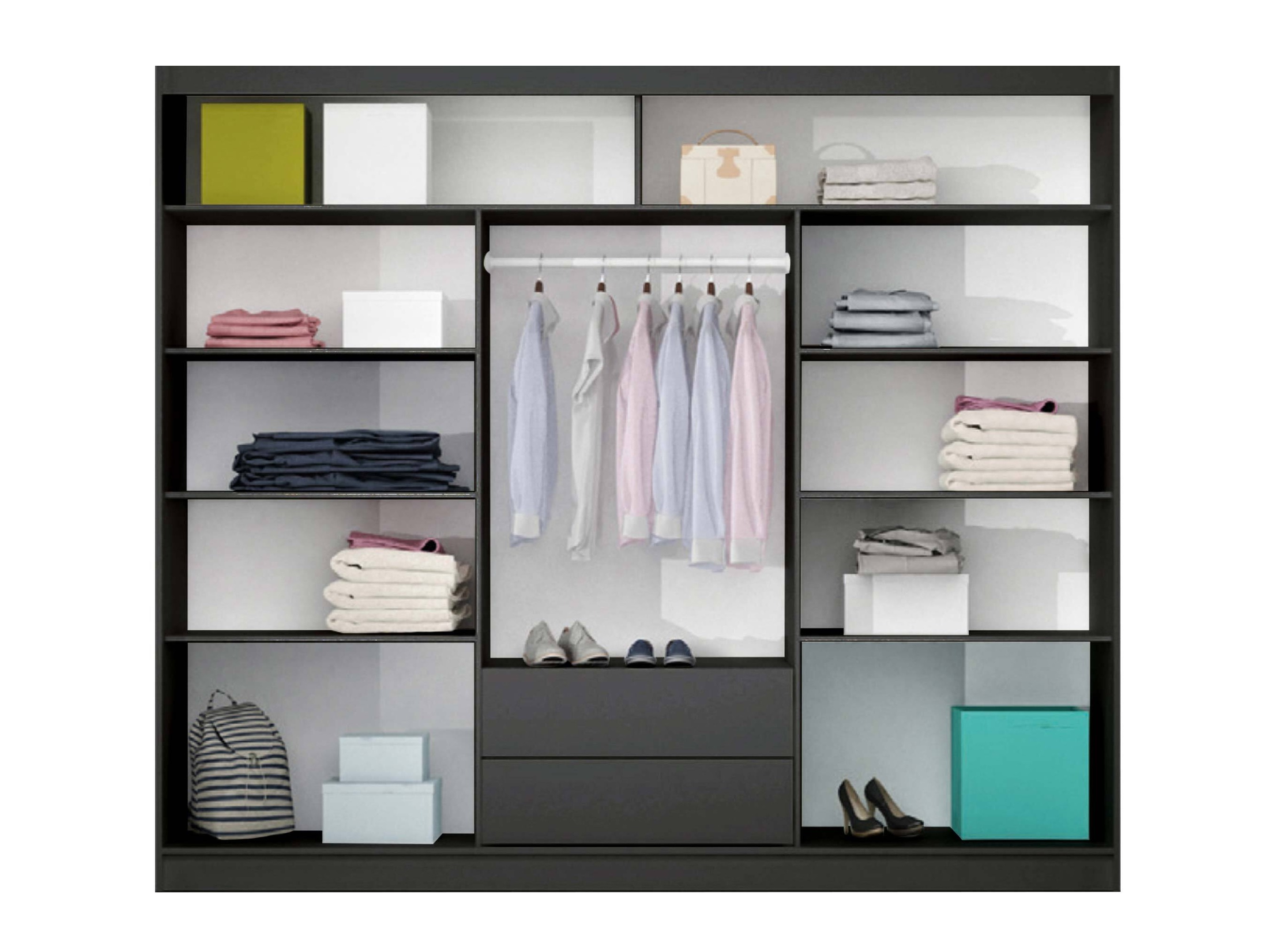 Garderobeskab Honolulu 102 (Grafit)