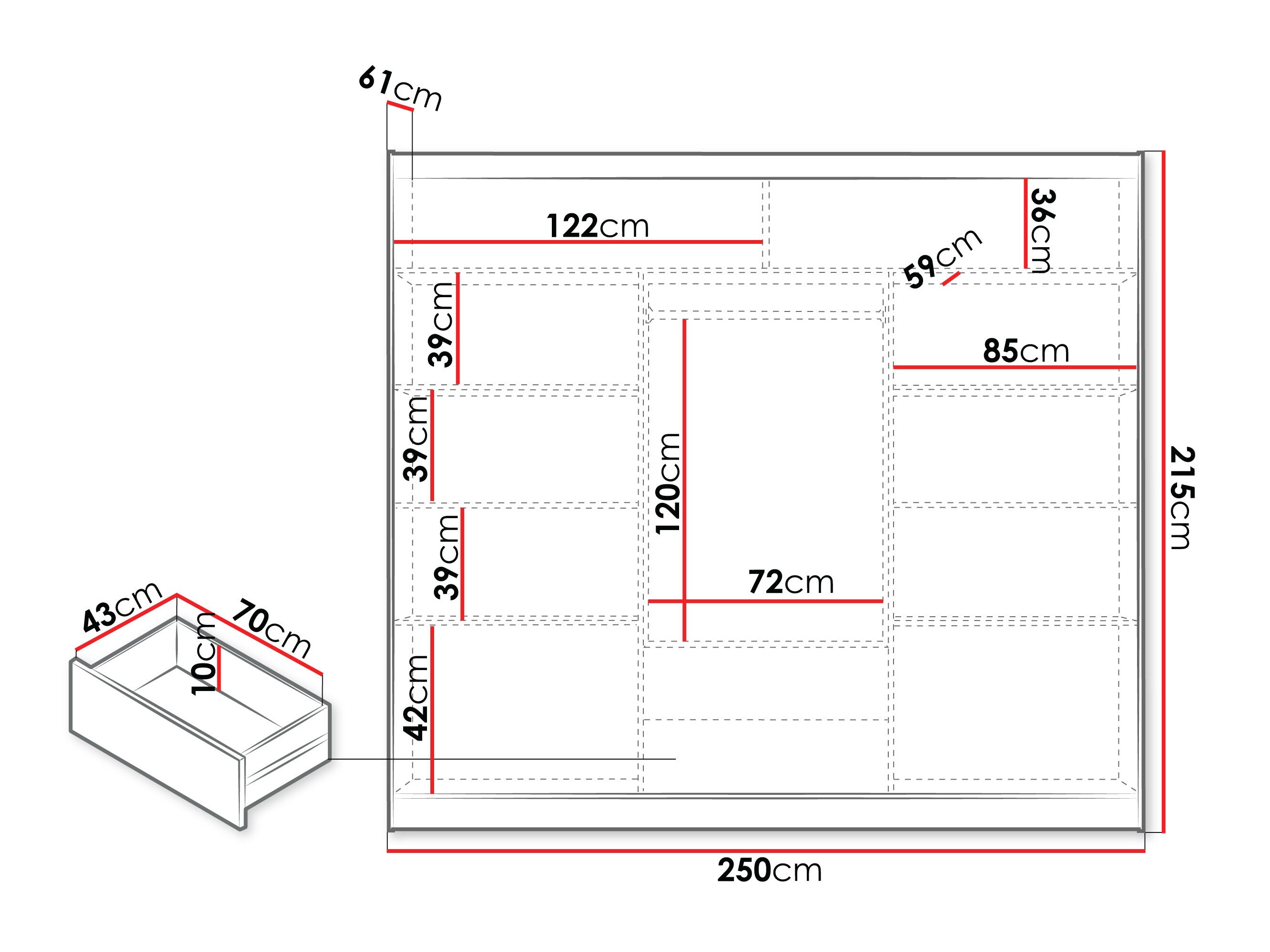 Garderobeskab Honolulu 234