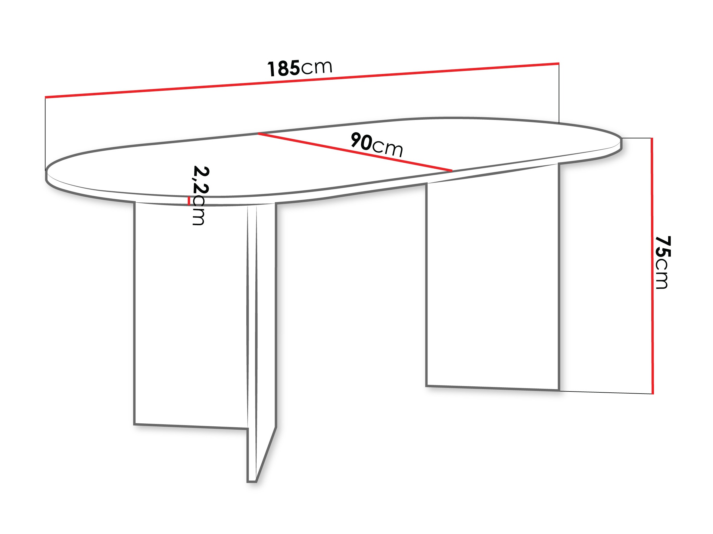 Bord Comfivo Fungus (Beige)