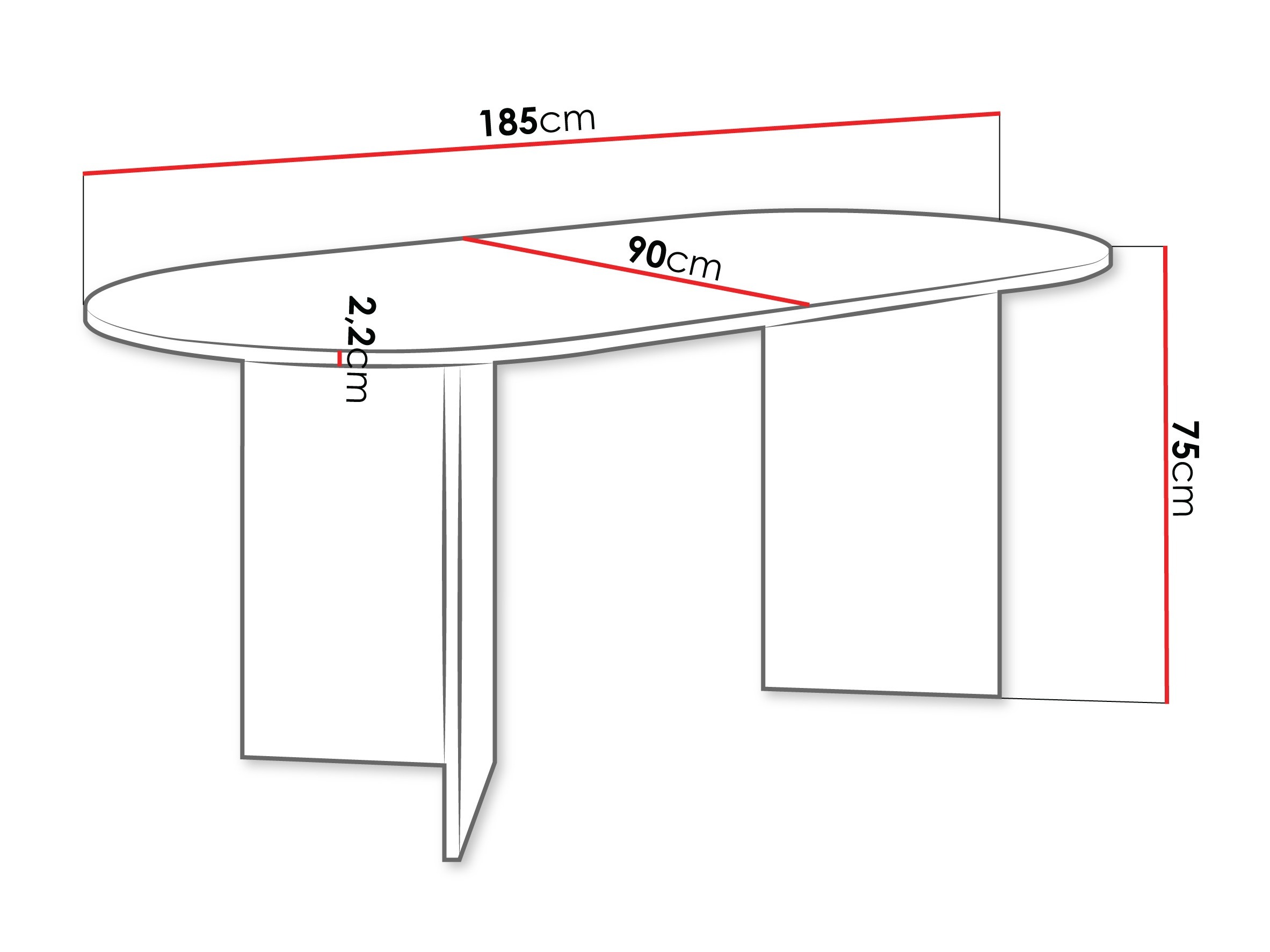 Bord Comfivo Fungus (Egetræ)