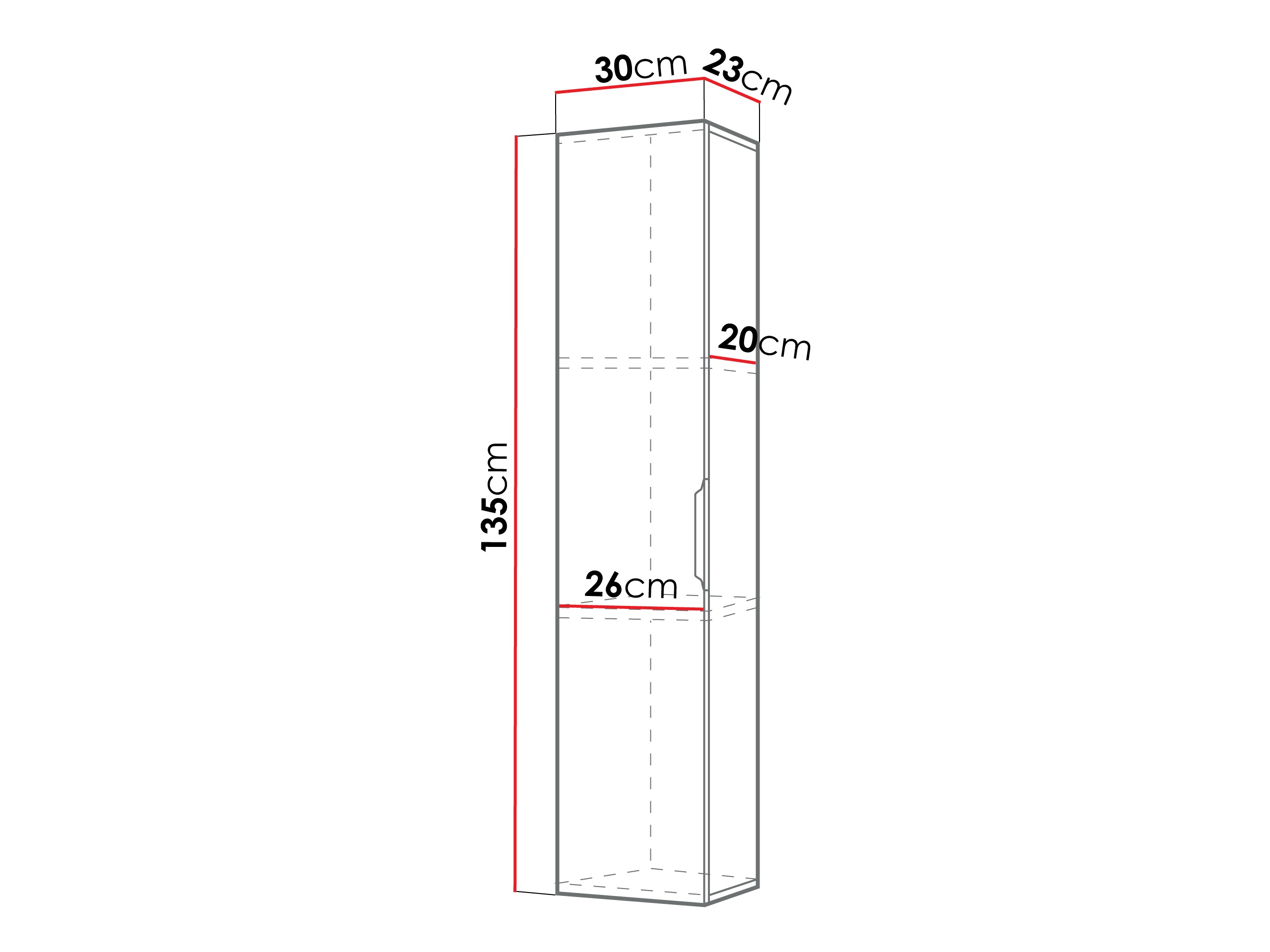 Vægmonteret badeværelsesskab Comfivo Unitas