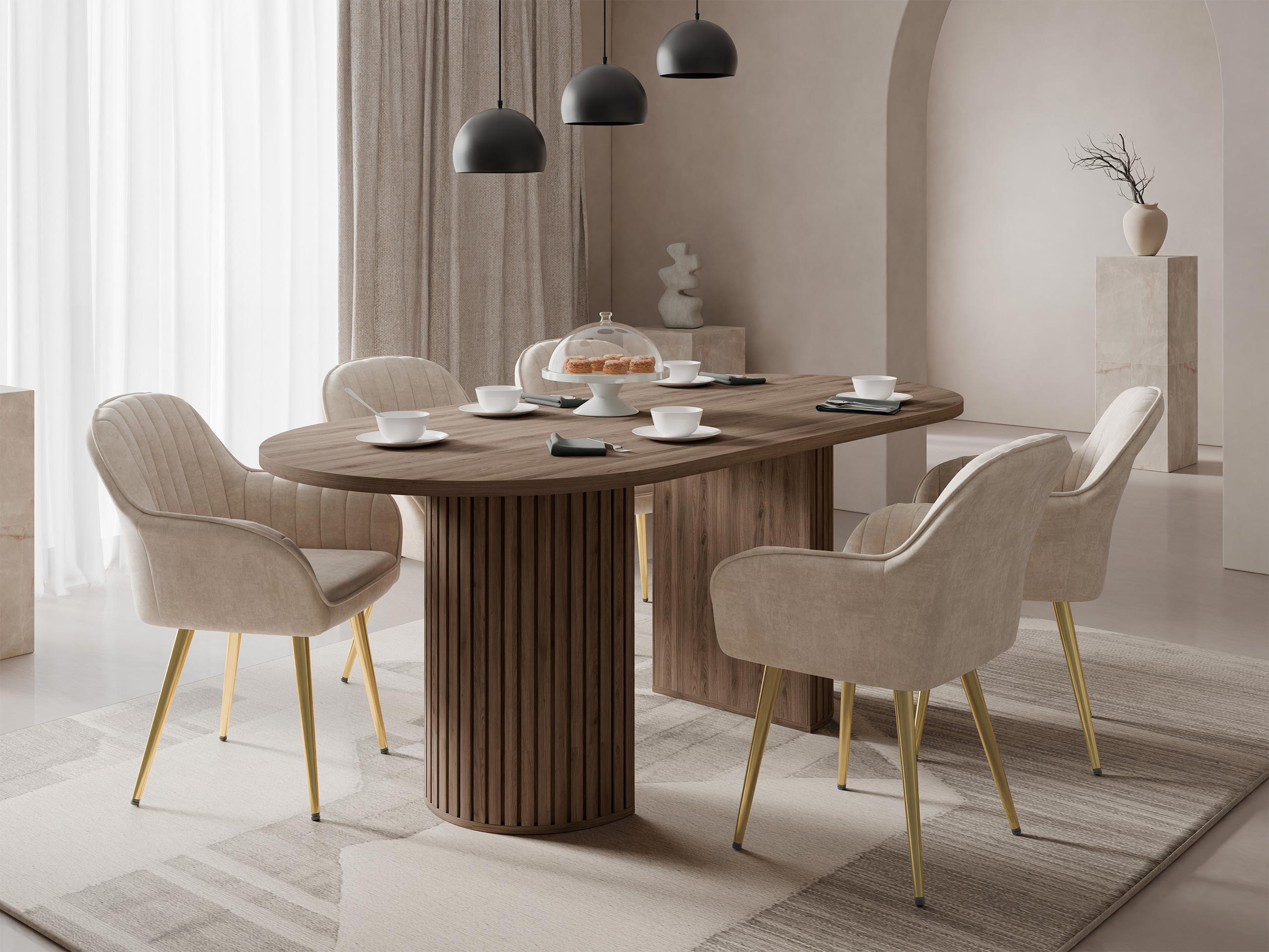 Bord Comfivo Ulma (Valnød)