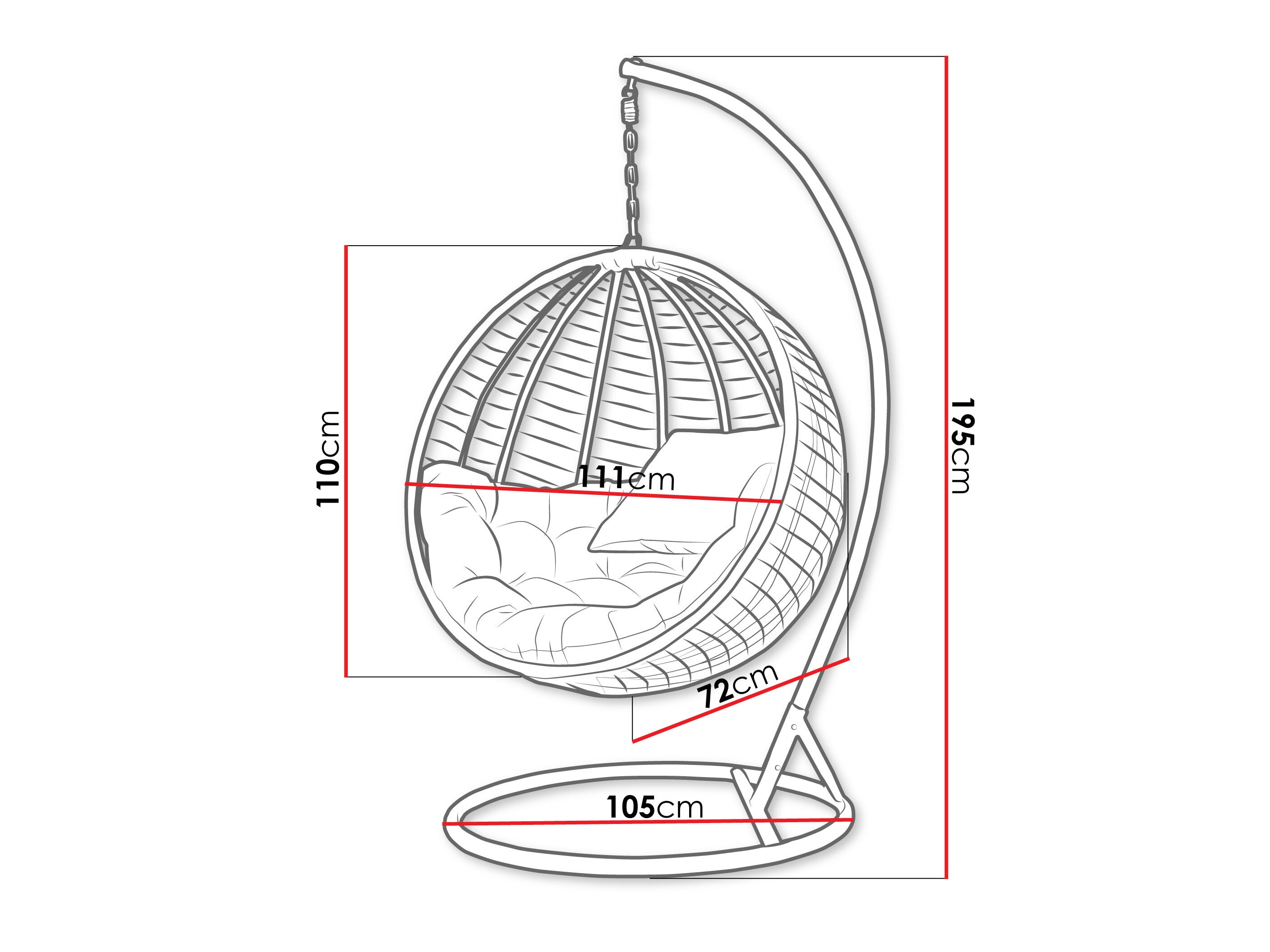 Hængestol Comfivo Hederis