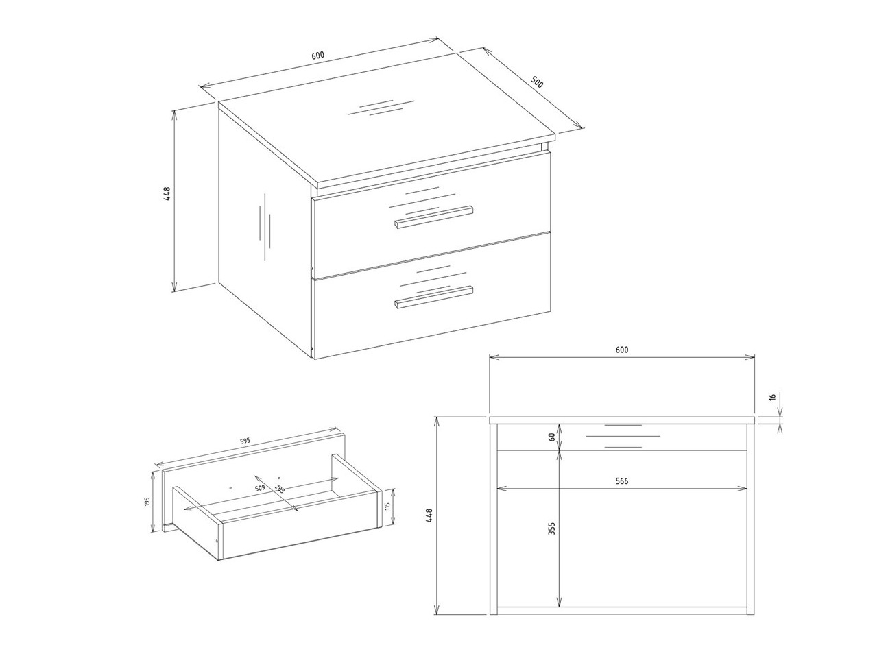 Vægbadeværelsesskab til håndvask Nolmaru 112