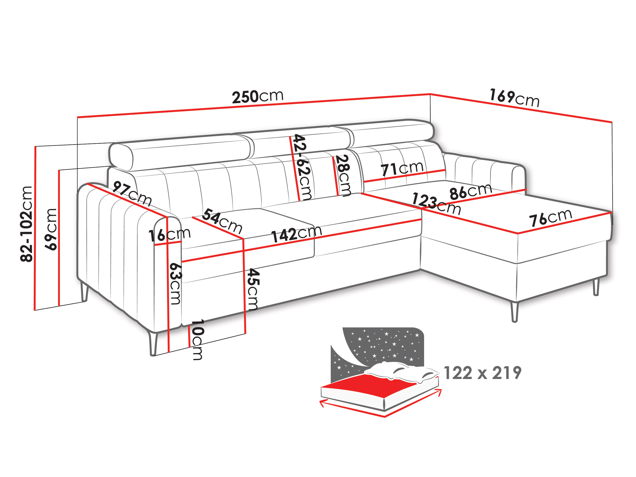 Hjørnesofa Stonecrest 111 (Cruz 35)