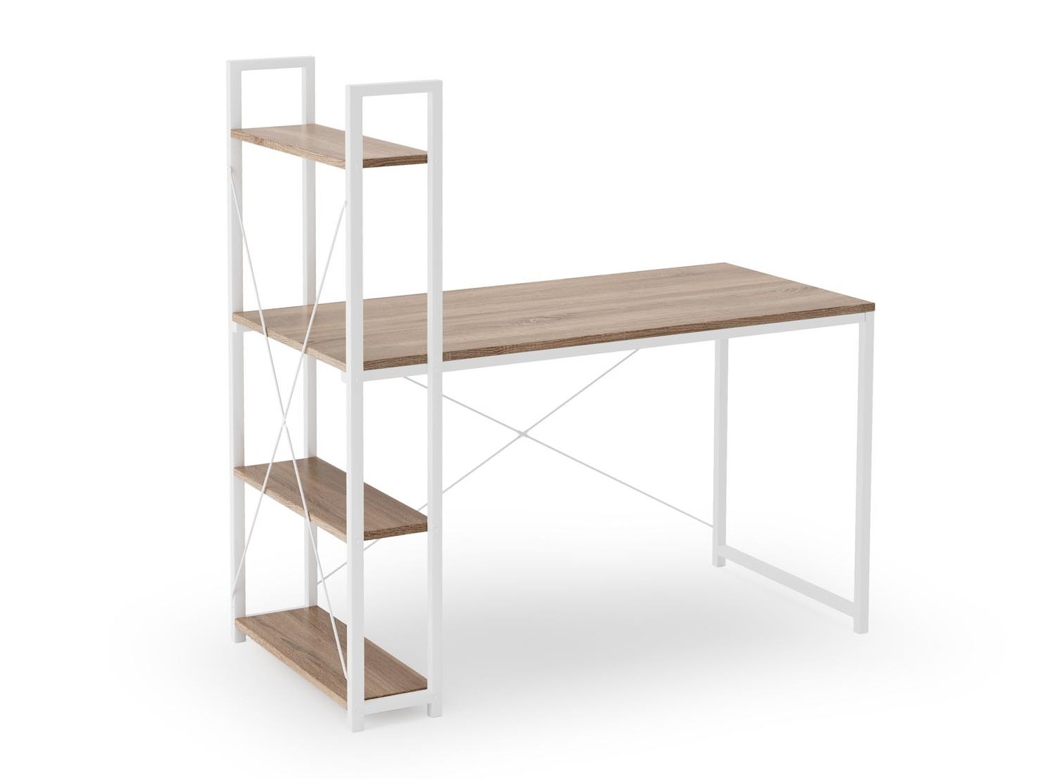 Skrivebord Houston 1888 (Sonoma eg + Hvid)