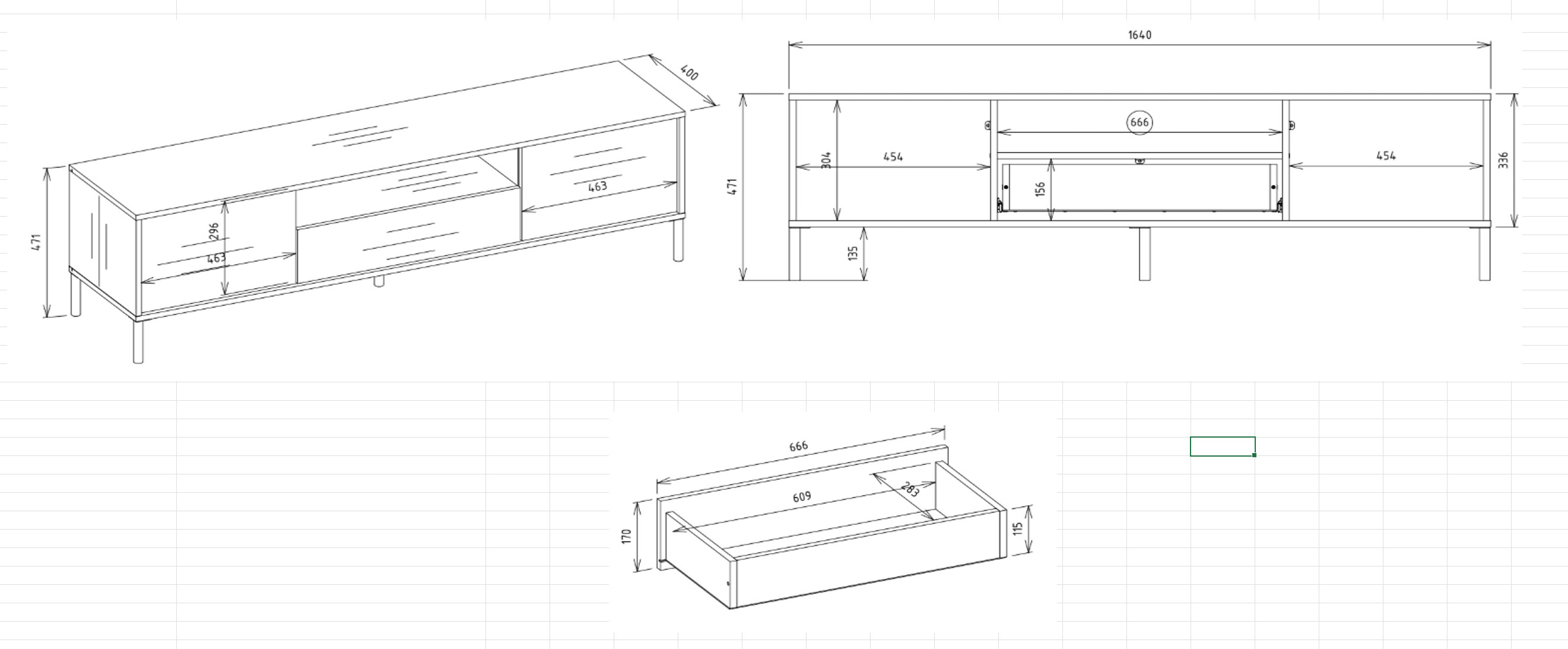 TV-bord Orlsone 100 (Kashmir)