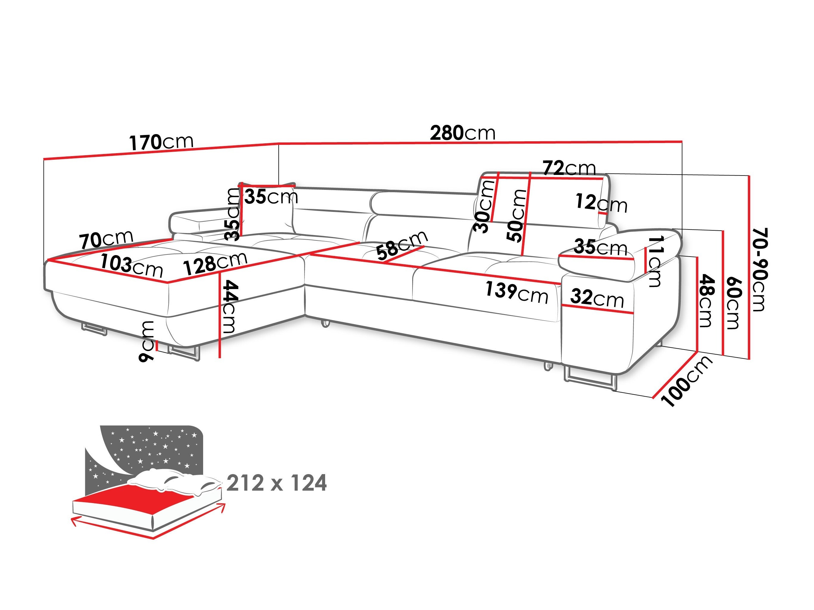 Hjørnesofa Comfivo Vinetum II (Manila 16)