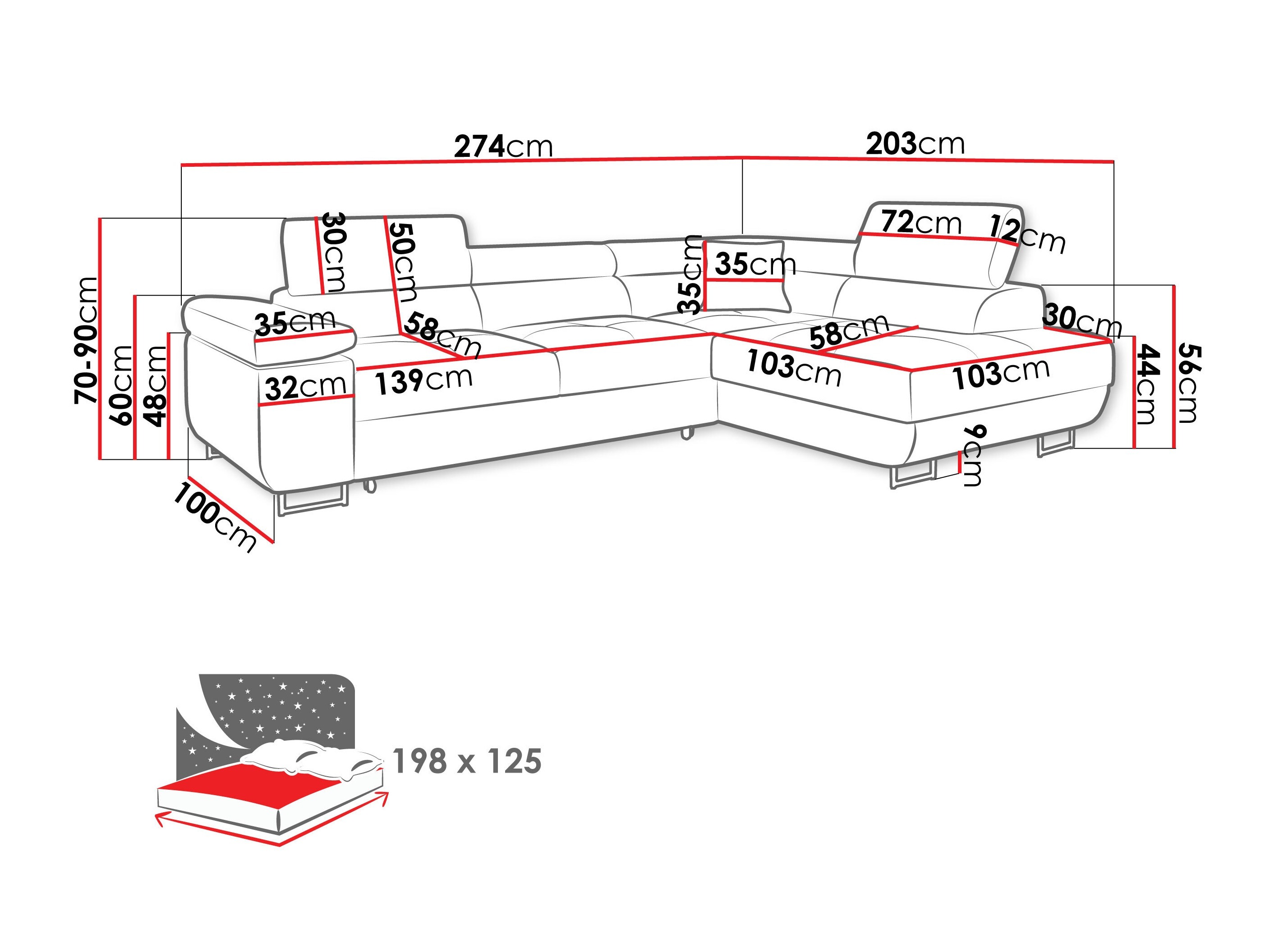 Hjørnesofa Comfivo Vinetum (Manila 18)