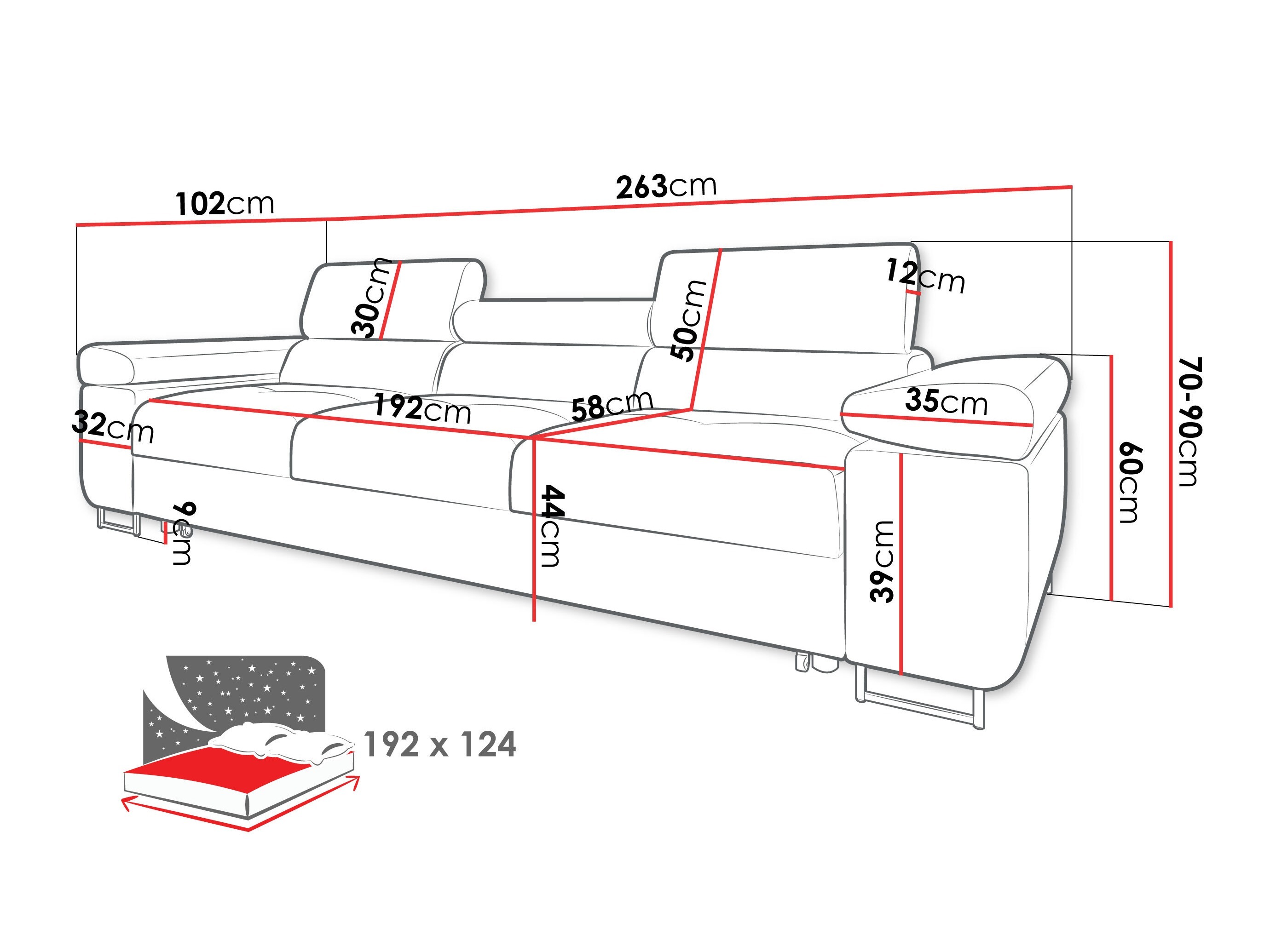 Sovesofa Comfivo Vinetum (Margo 227.09)