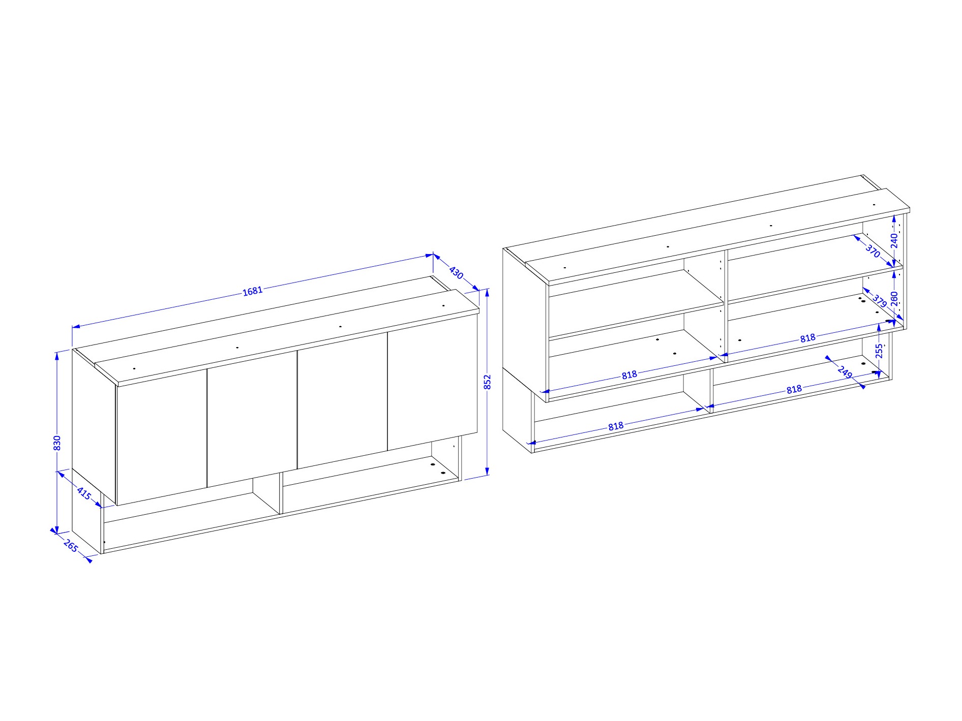Vægskab Nolcala 105 (Egetræ + Beige)