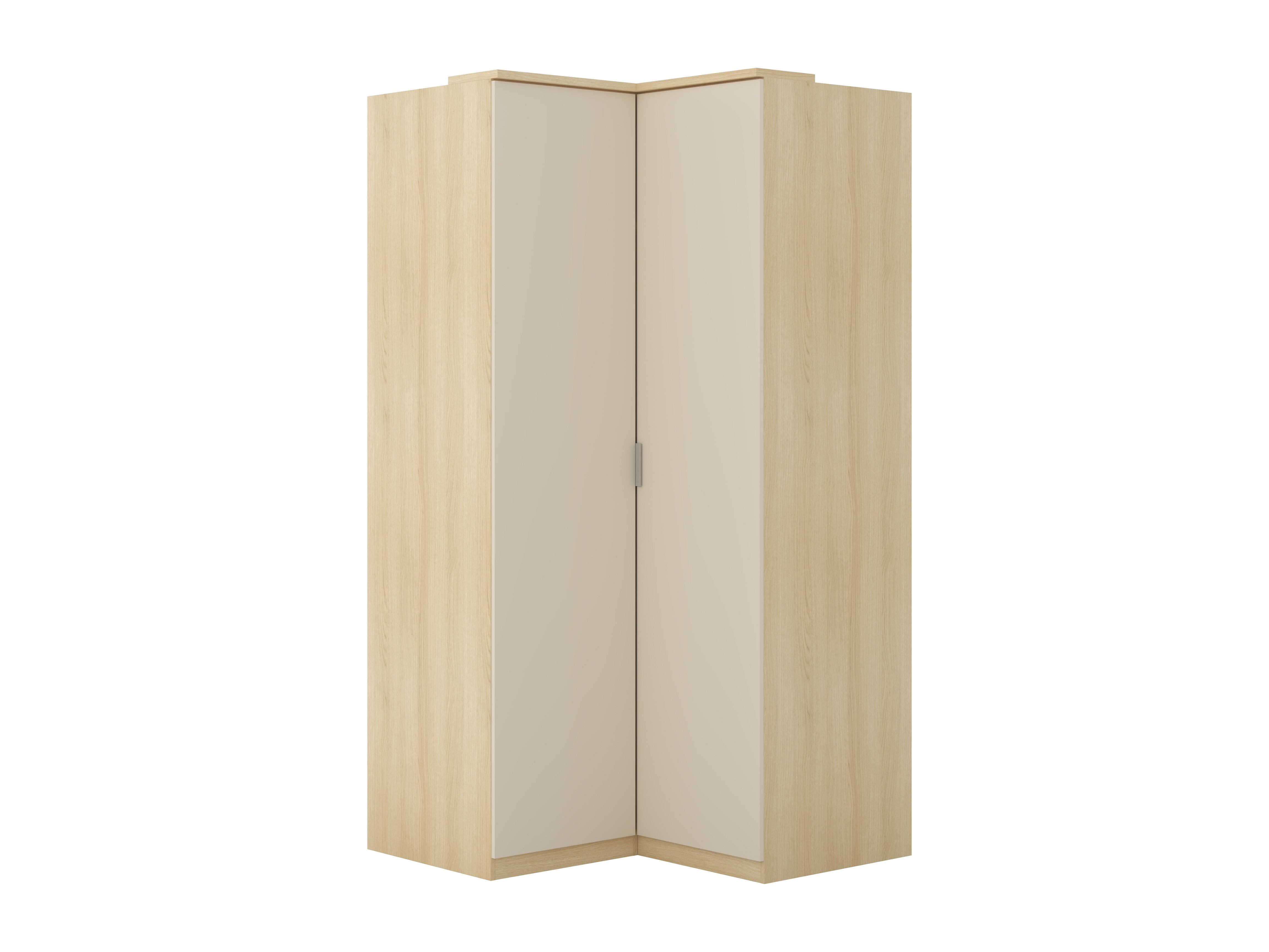 Hjørnegarderob Nolcala 107 (Egetræ + Beige)