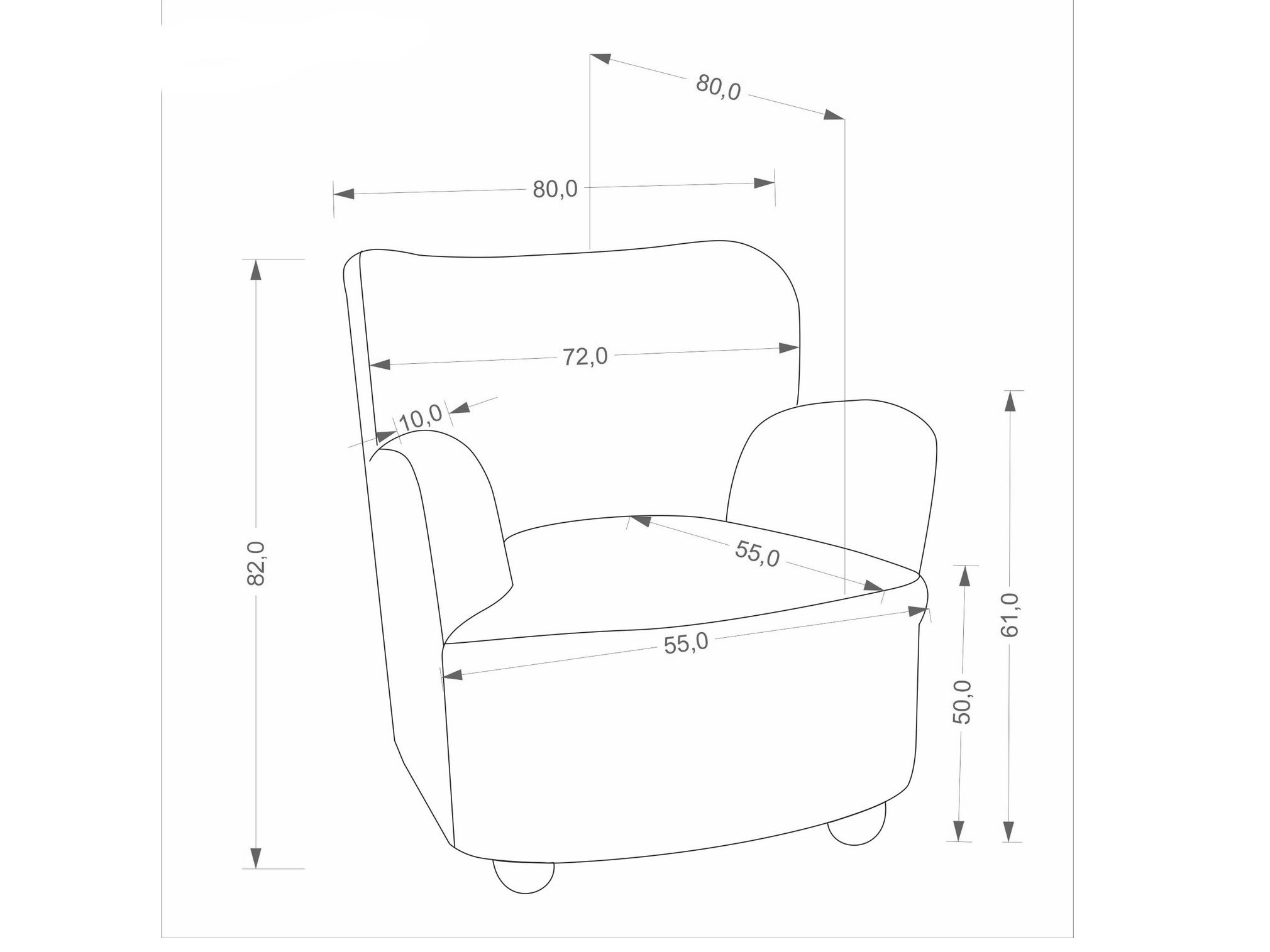 Lænestol Houston 2097 (Lysebrun)