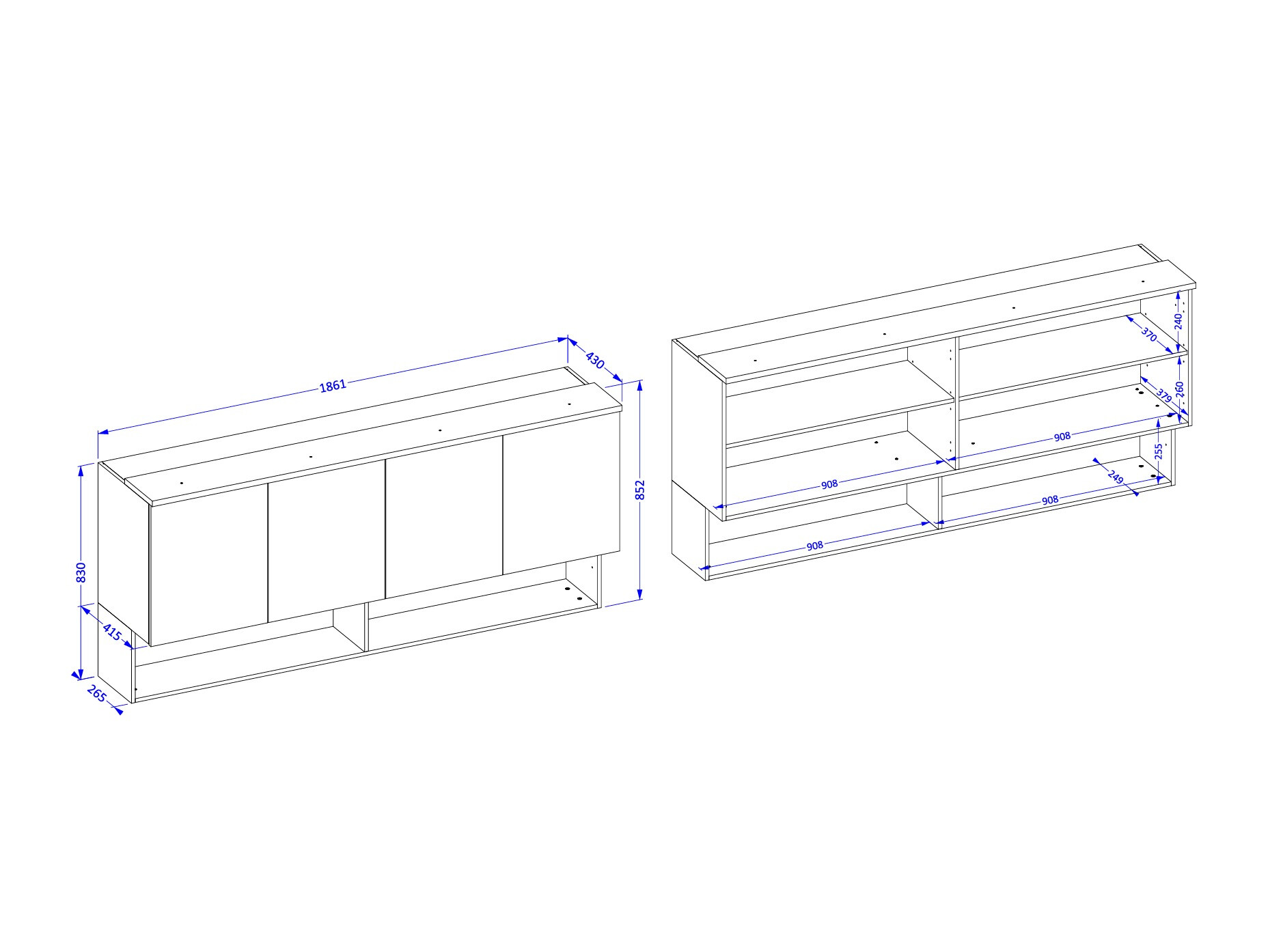 Vægskab Nolcala 106 (Egetræ + Beige)
